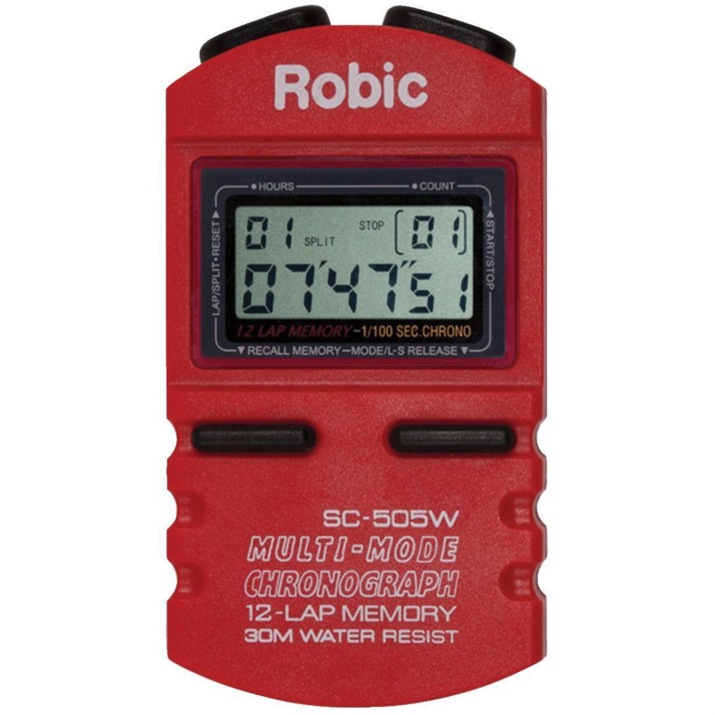 Robic SC-505W Stopwatch, Red