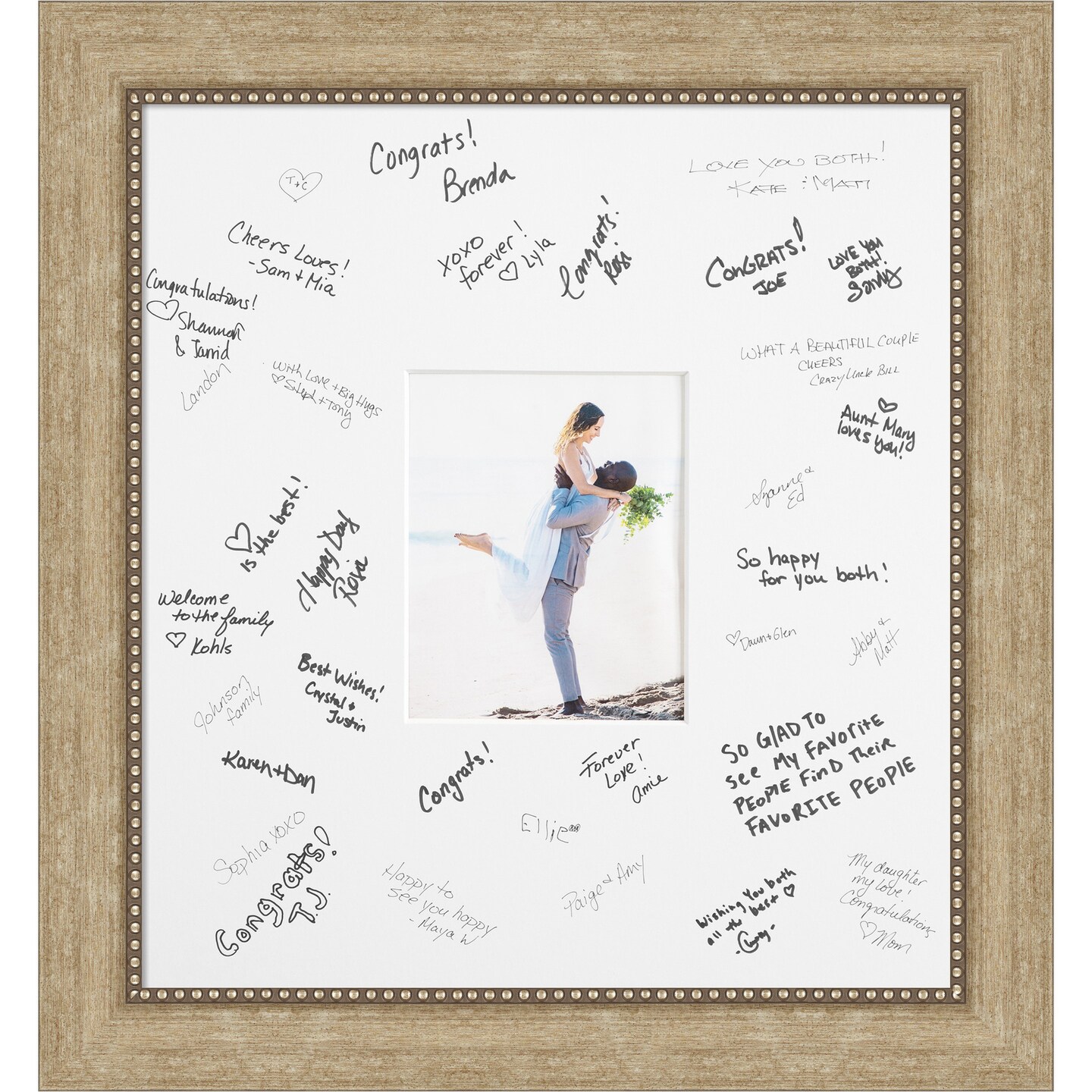 Astor Signature Mat Picture Frame, Photo Frame Wedding Guest Book Alternative, Autograph Picture Mat for Signature Board, Wedding Celebrations Graduations Support Encouragement or Retirement