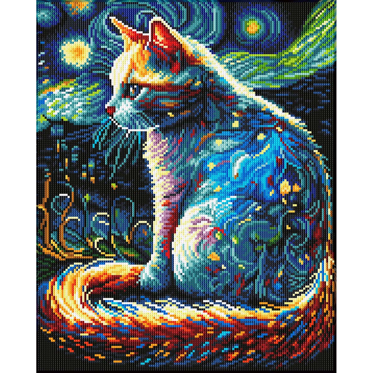 Diamond Dotz  Starry Night Cat Diamond Painting