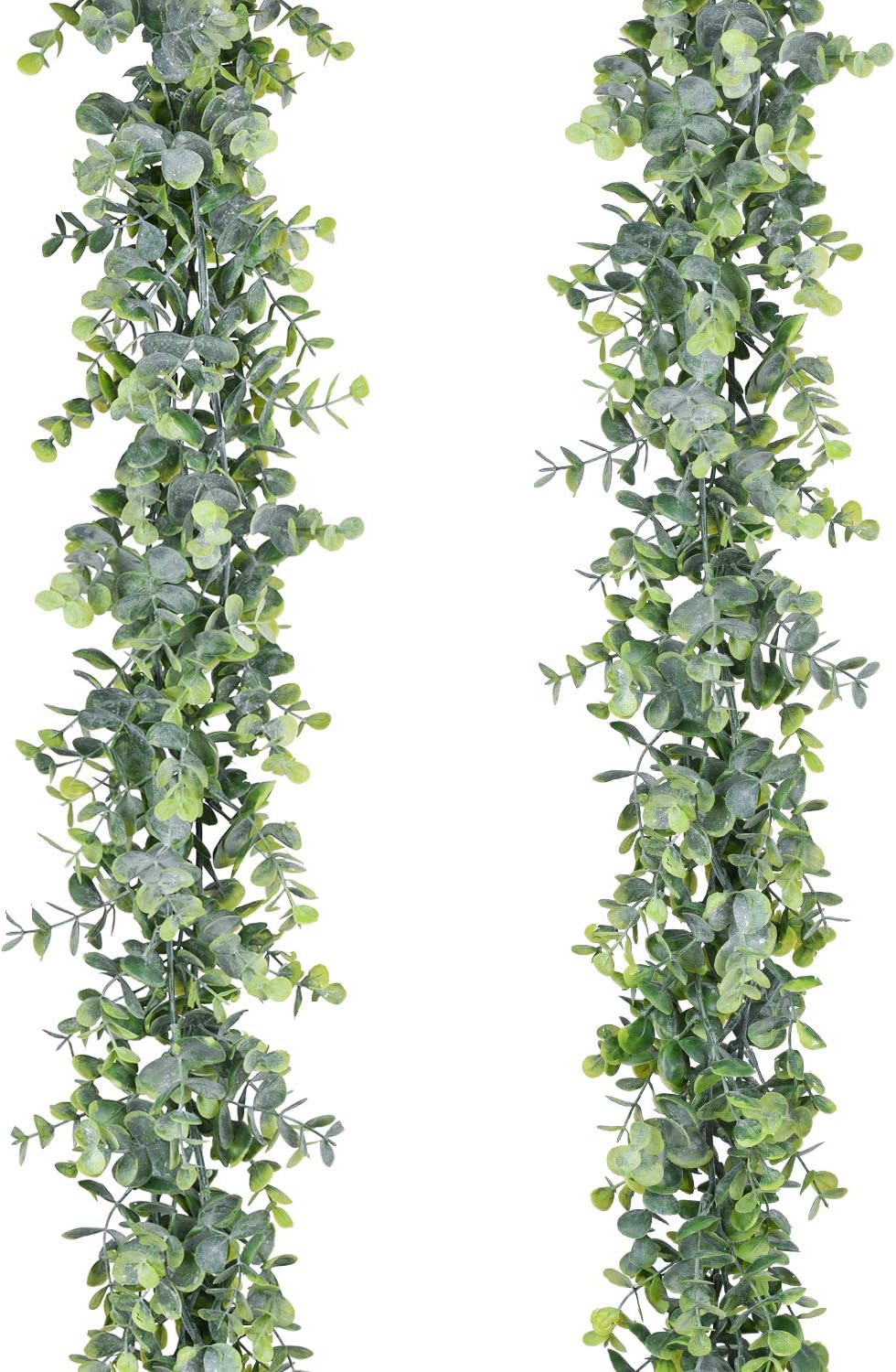 2 Pack Artificial Eucalyptus Garland – 5.5 ft Faux Greenery Vines for Wedding Backdrop, Arch, Wall, Table & Party Décor