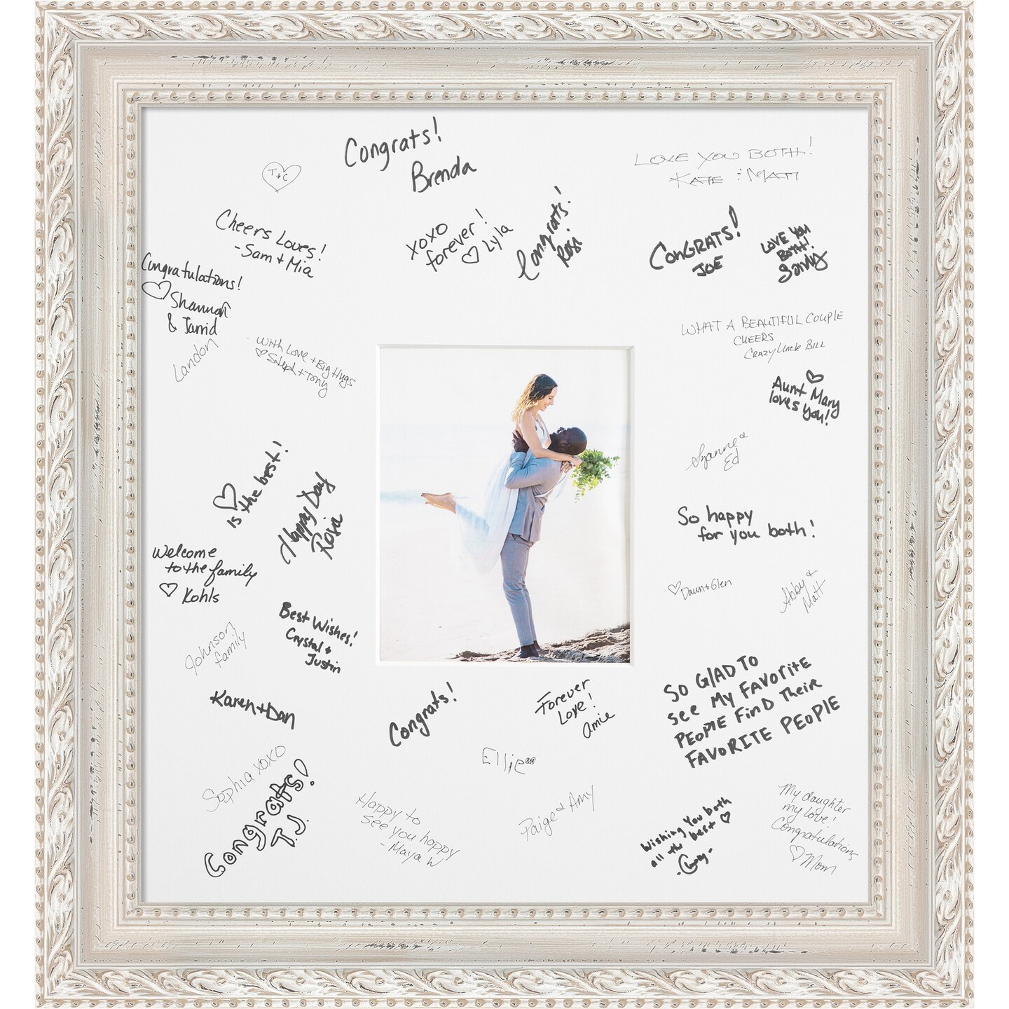 Opera Signature Mat Picture Frame, Photo Frame Wedding Guest Book Alternative, Autograph Picture Mat for Signature Board, Wedding Celebrations Graduations Support Encouragement or Retirement