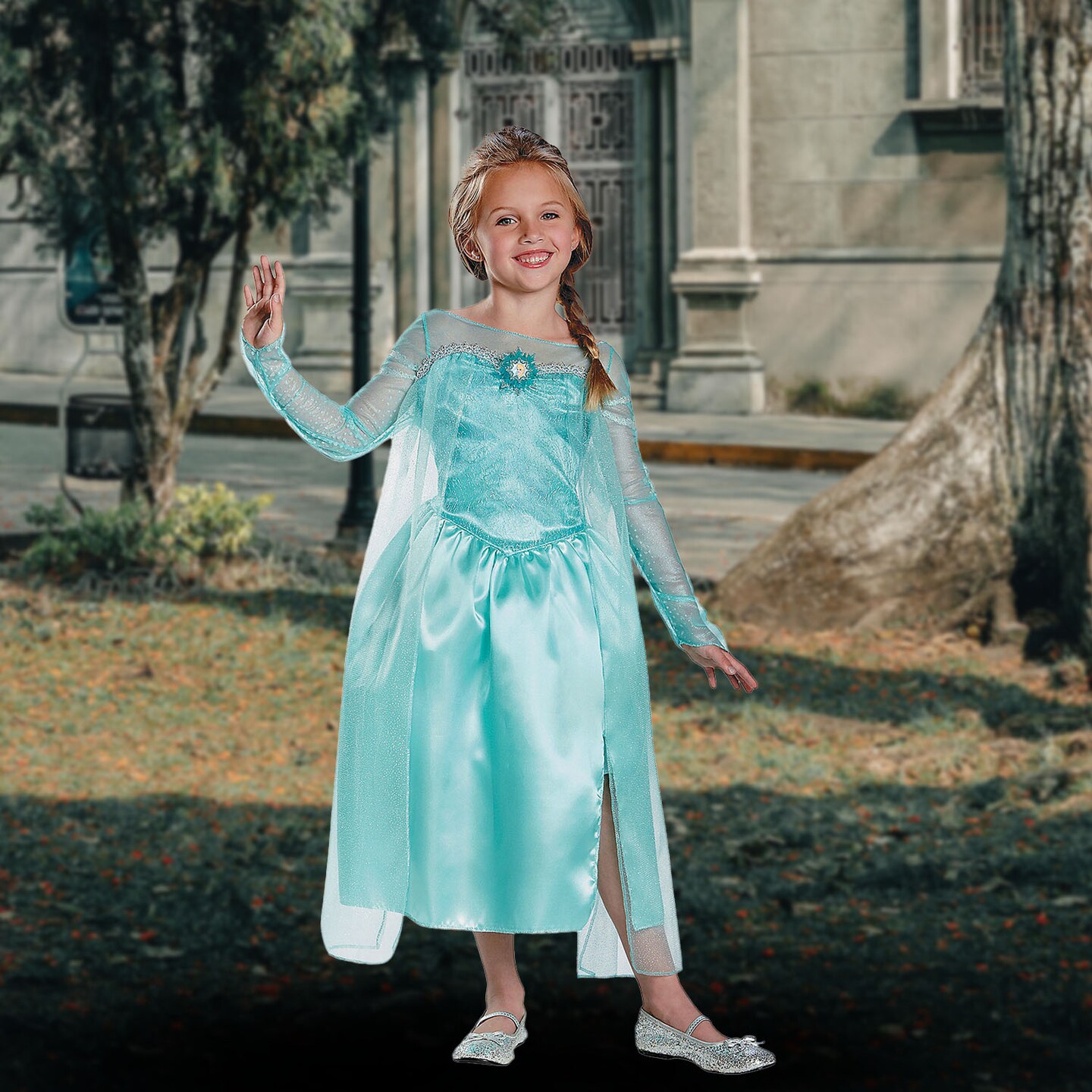 Girl&#x27;s Frozen Elsa Snow Queen Costume
