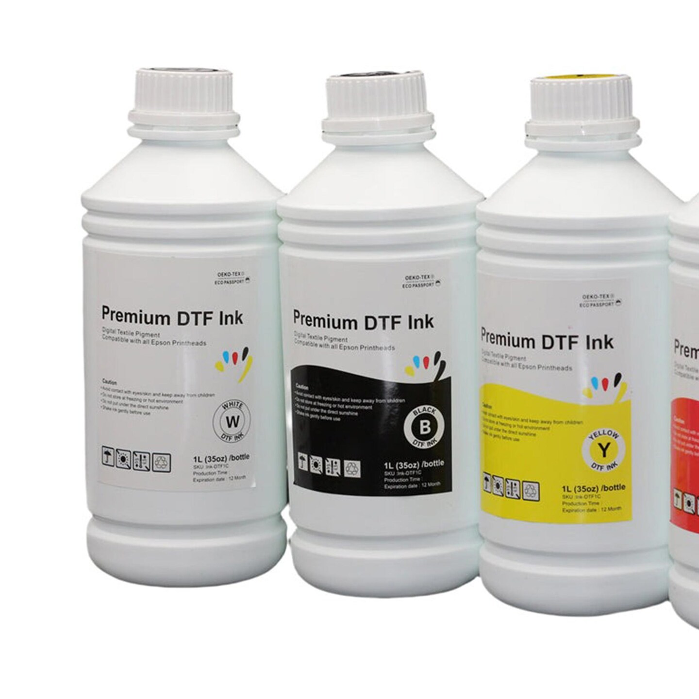 Cyan Premium DTF Pigment Textile Ink - 1L Bottle for Vibrant Fabric Printing