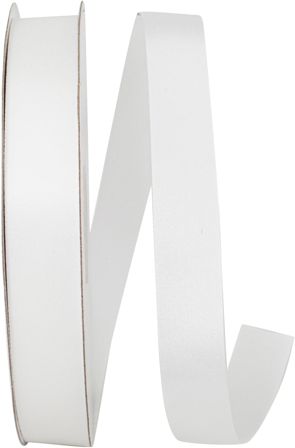 Single Face Satin Allure Sfs Ribbon, 7/8 Inch X 100 Yards, White