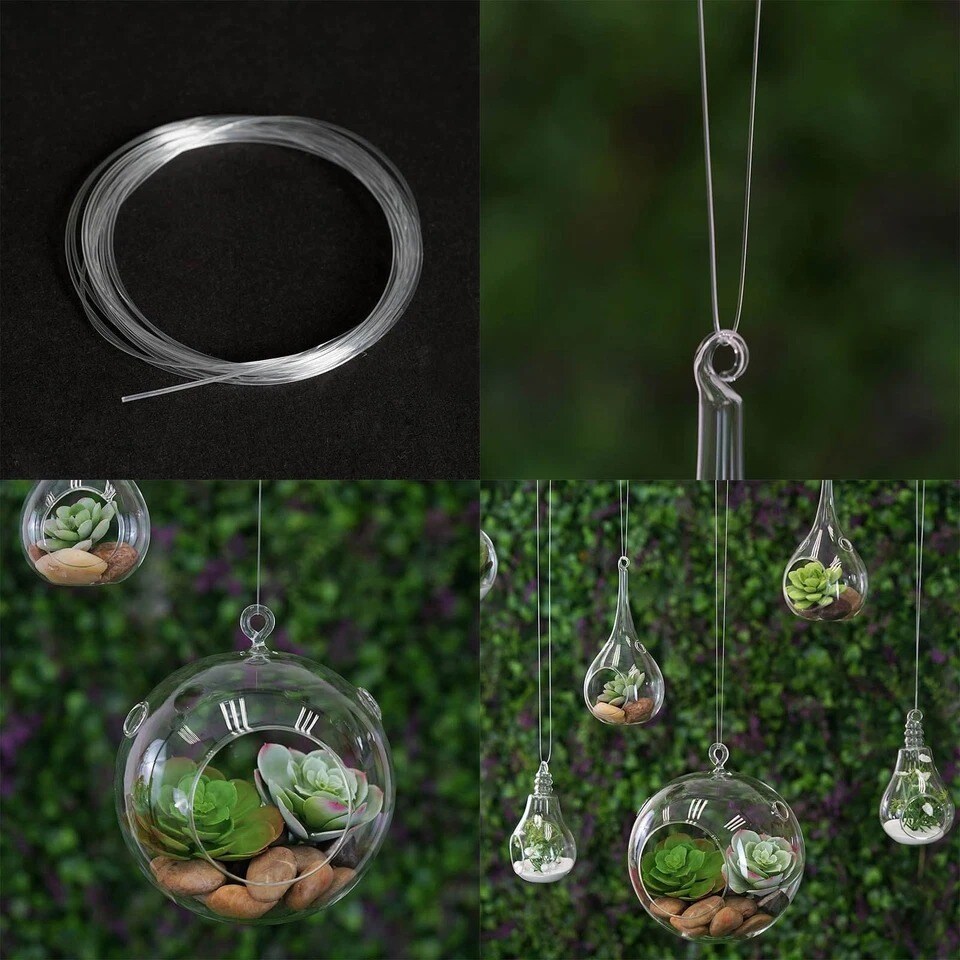 9 ft Clear Plastic Hanging Craft Wire – DIY Party & Event Decorations