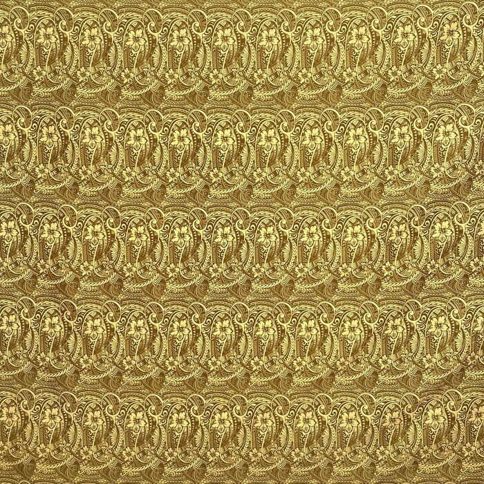 1 Yard Mini Hibiscus Flowers Polynesian Tattoo Fabric, 100% Polyester, 60 Inches Width