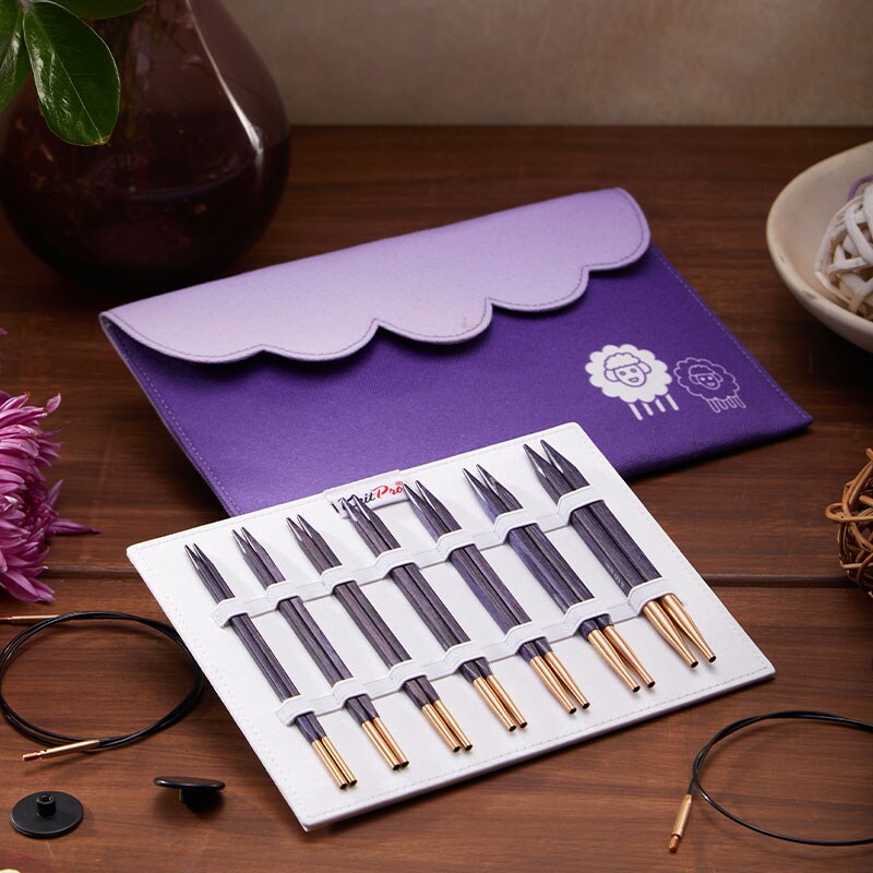 KnitPro J’Adore Cubics Deluxe Interchangeable Knitting Needle Set 5" (13cm)
