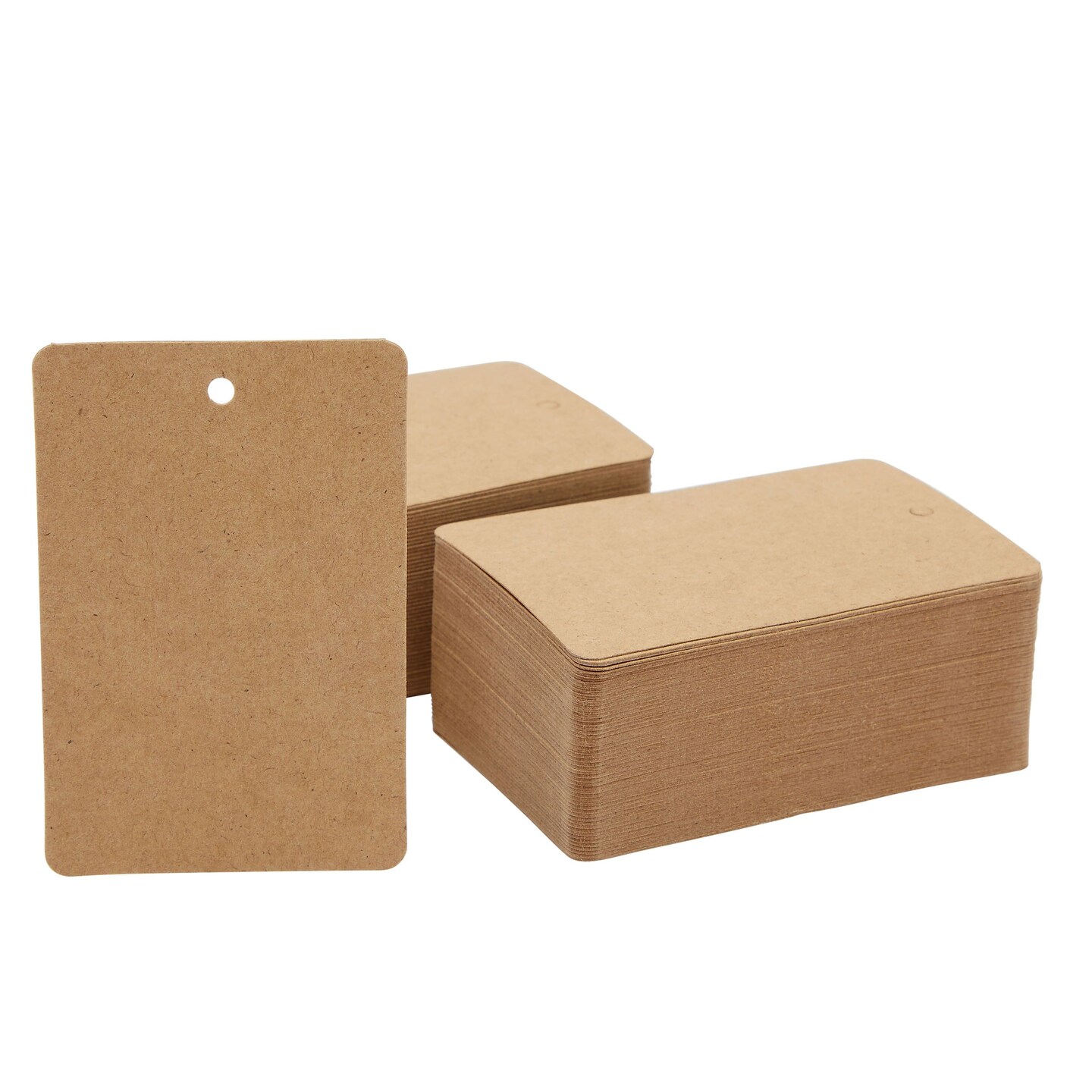 200-Pack Kraft Paper Gift Tags, Large Blank Merchandise Price Labels 2.4x3.5, Bulk Brown Hang Tags for Wedding, Birthday, Holiday, Party Favor, Art and Craft Wrapping
