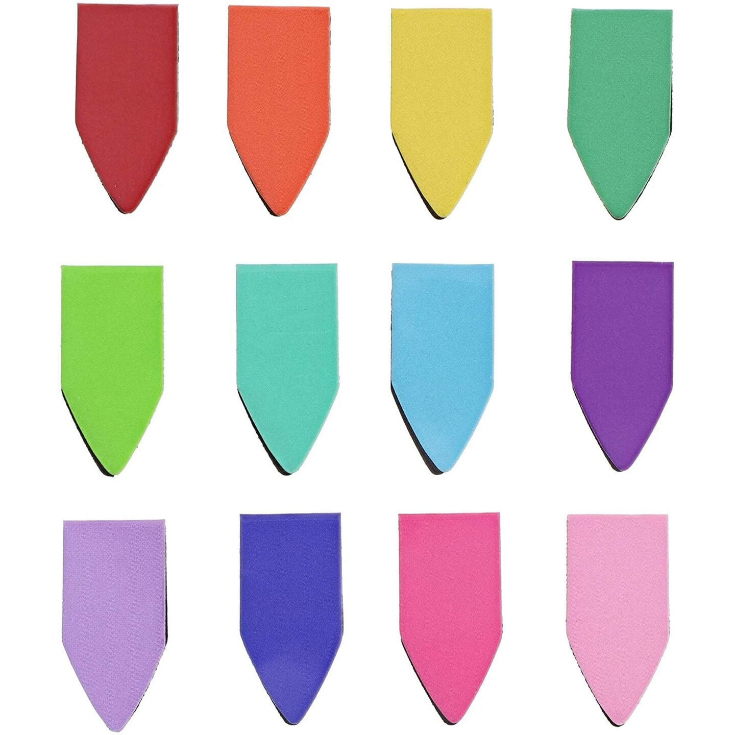 72 Pack Rainbow Arrow Magnetic Bookmarks - Bulk Mini Magnet Page Clip Markers for Reading - 12 Colors (1 x 0.5 in)