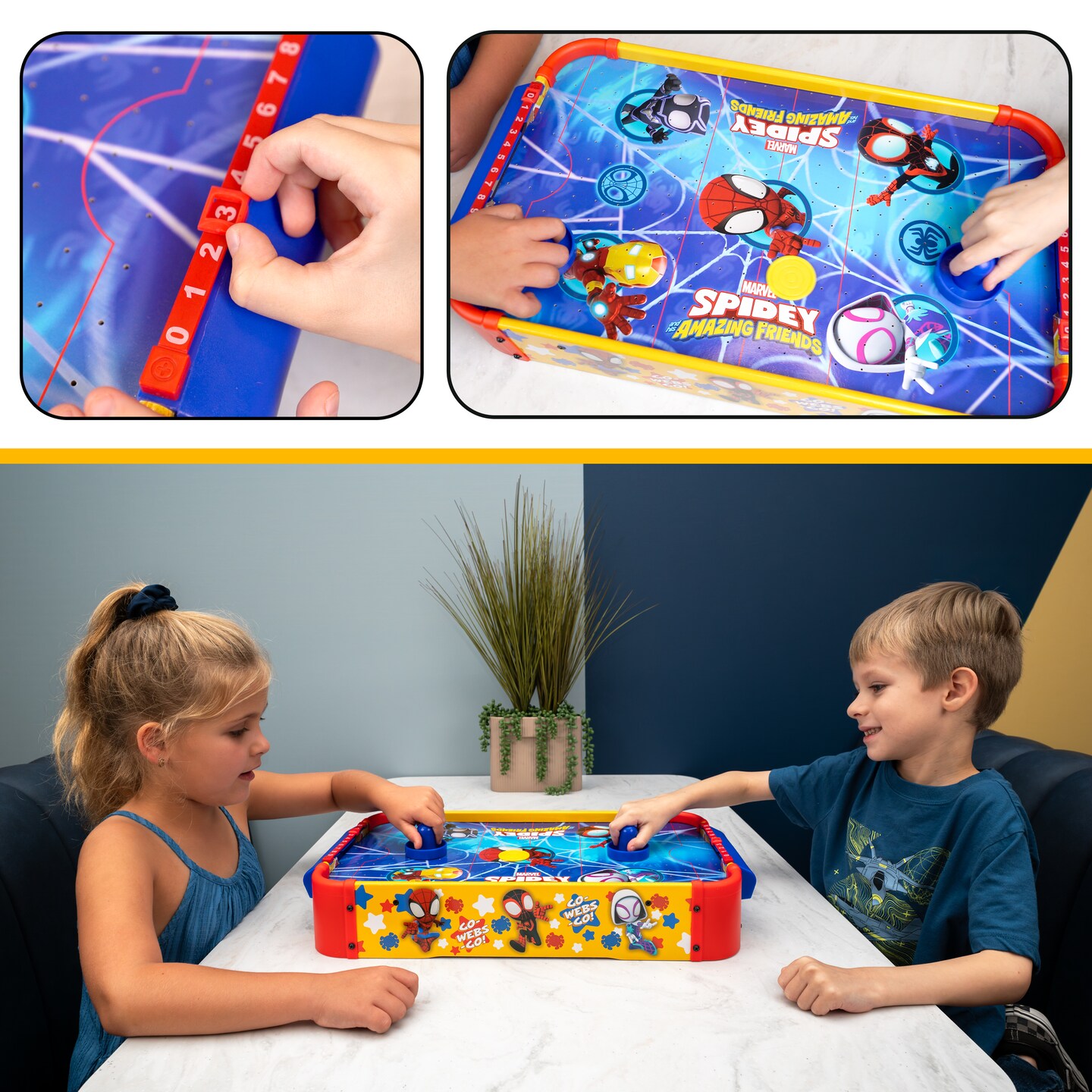 Spidey and His Amazing Friends Wooden Electronic Air Hockey Table