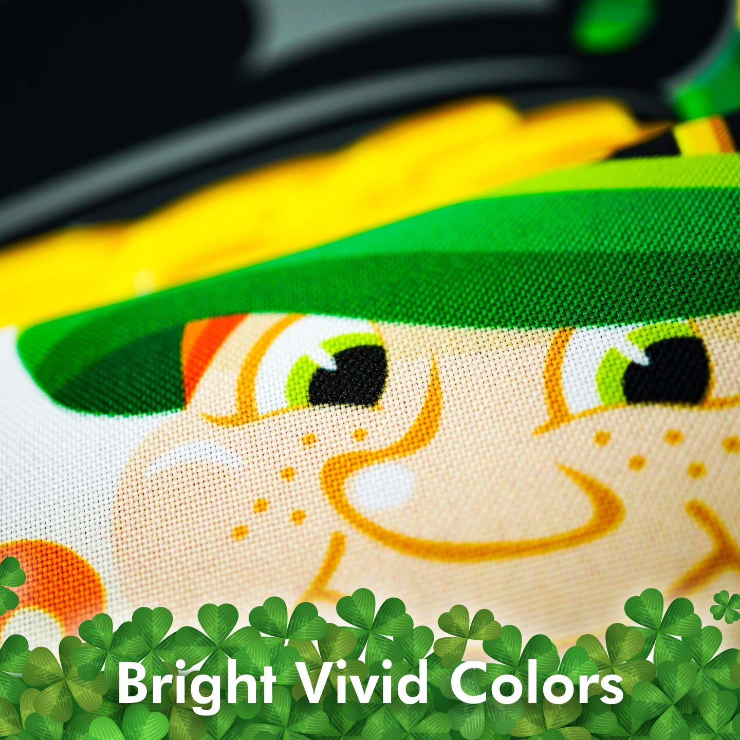 G128 - St Patrick's Day Garden Flag, St Patrick's Themed Decorations - Leprechaun with Pot of Gold, | 12x18 Inch | Printed 150D Polyester - Rustic Holiday Seasonal Outdoor Flag