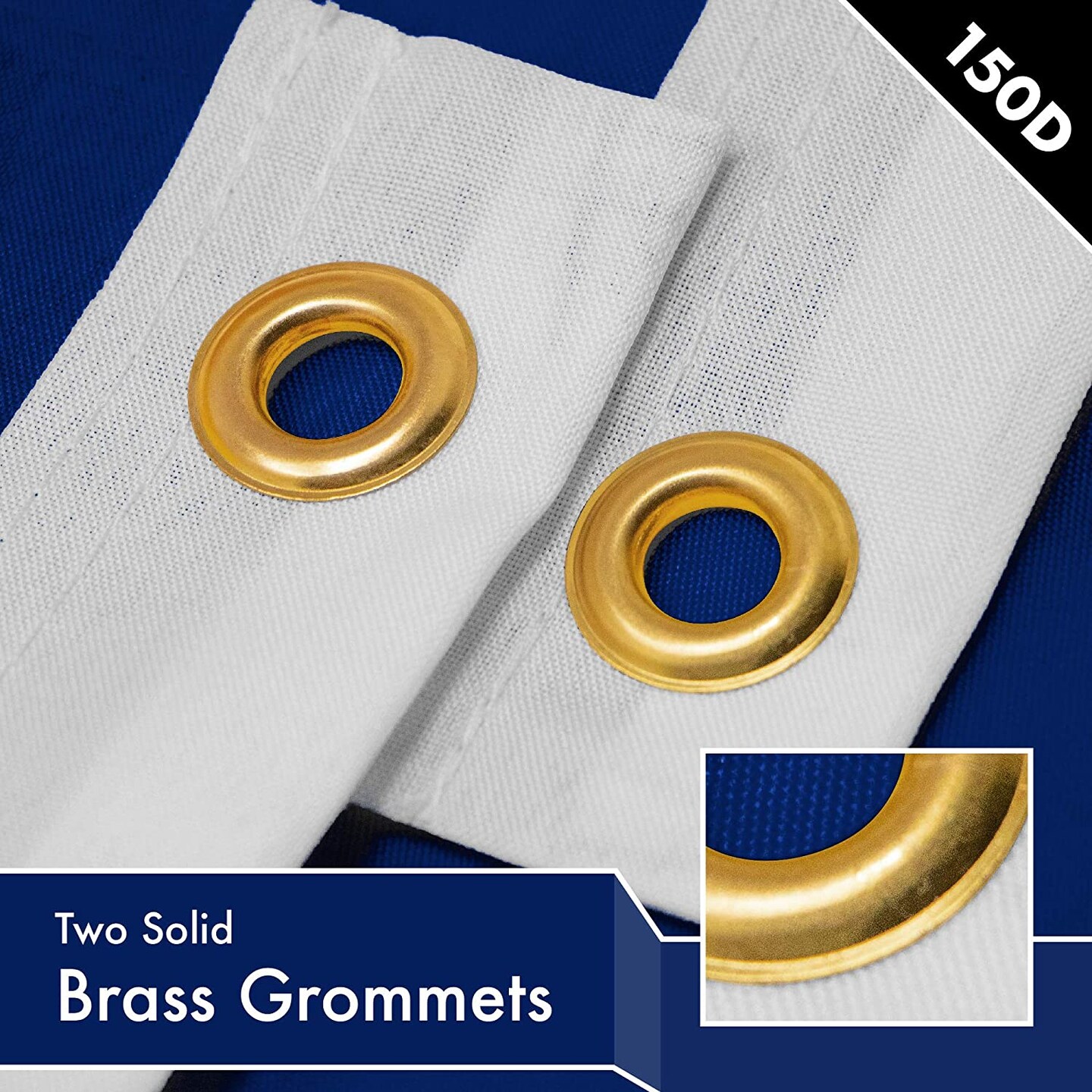 G128 Solid Blue Color Flag | 3x5 feet | Printed 150D, Indoor/Outdoor, Vibrant Colors, Brass Grommets, Quality Polyester, Much Thicker More Durable Than 100D 75D Polyester