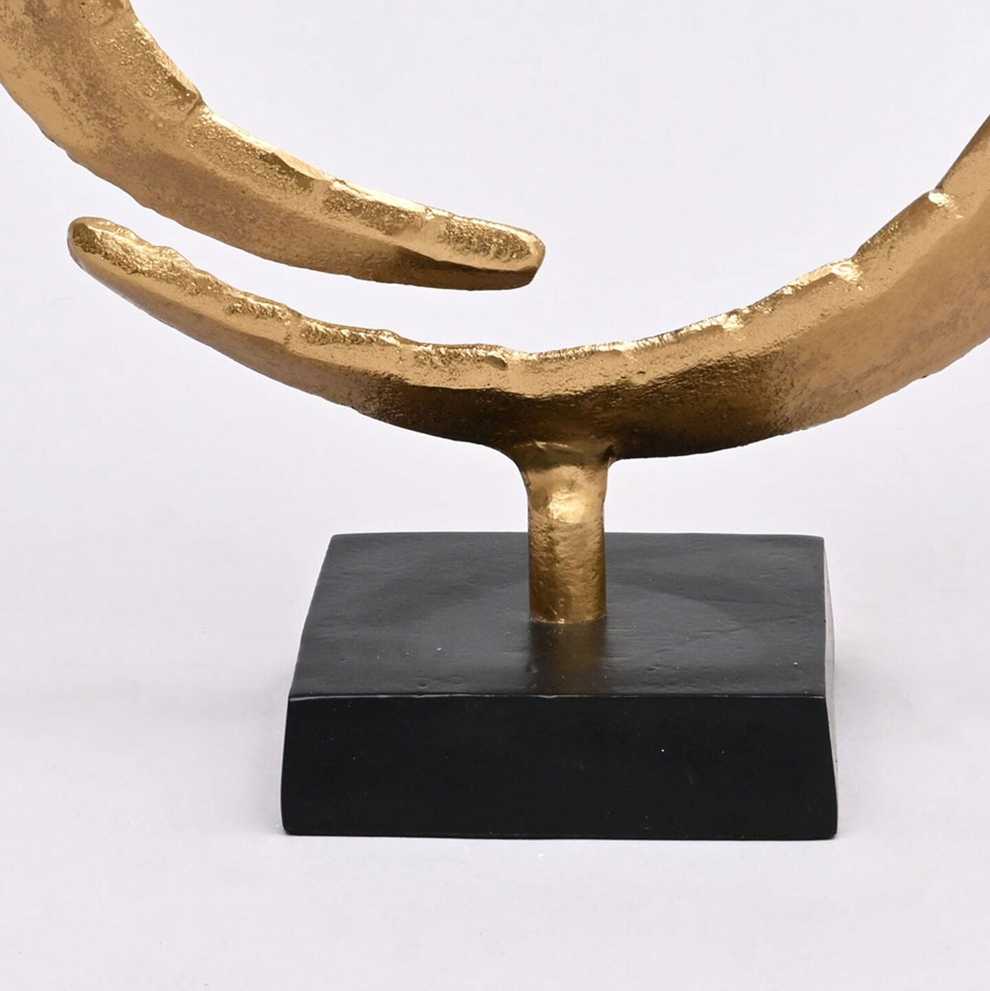 Dual Harmony Rings Sculpture – Set of 2 Modern Aluminum Art Pieces-14x4.5x18"