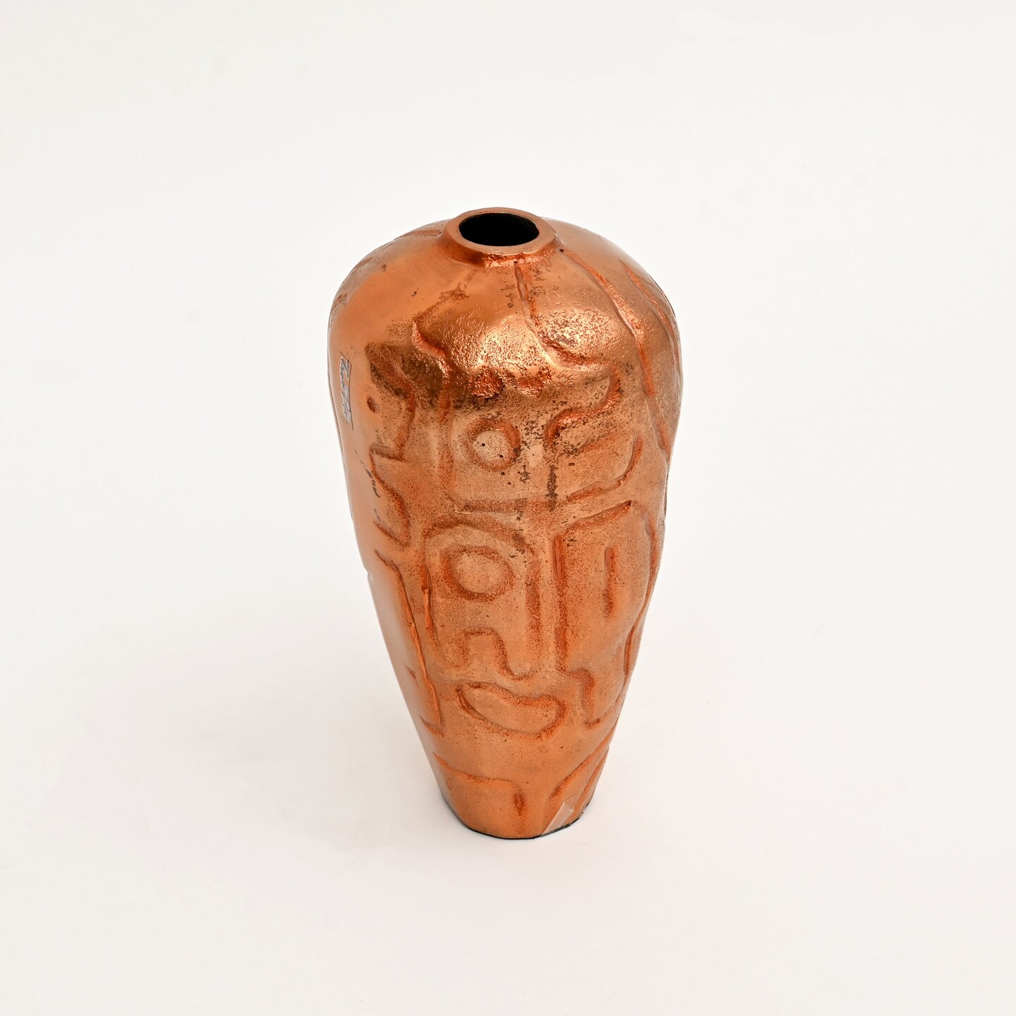 Decorative Aluminum Vases with Antique Copper Finish &#x2013; Set of 2
