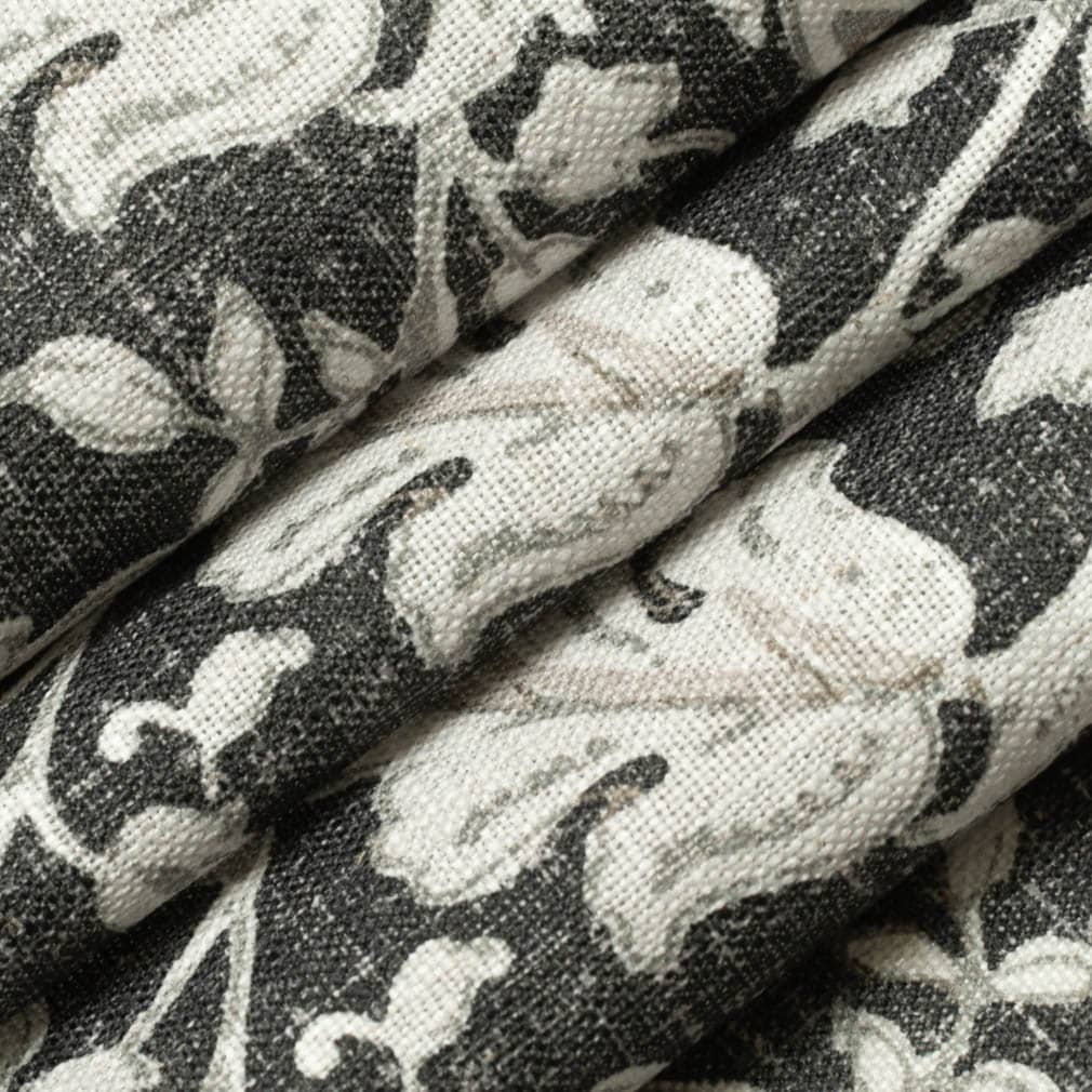Upholstery Fabric - Black Floral Upholstery Fabric 54 Inches"
