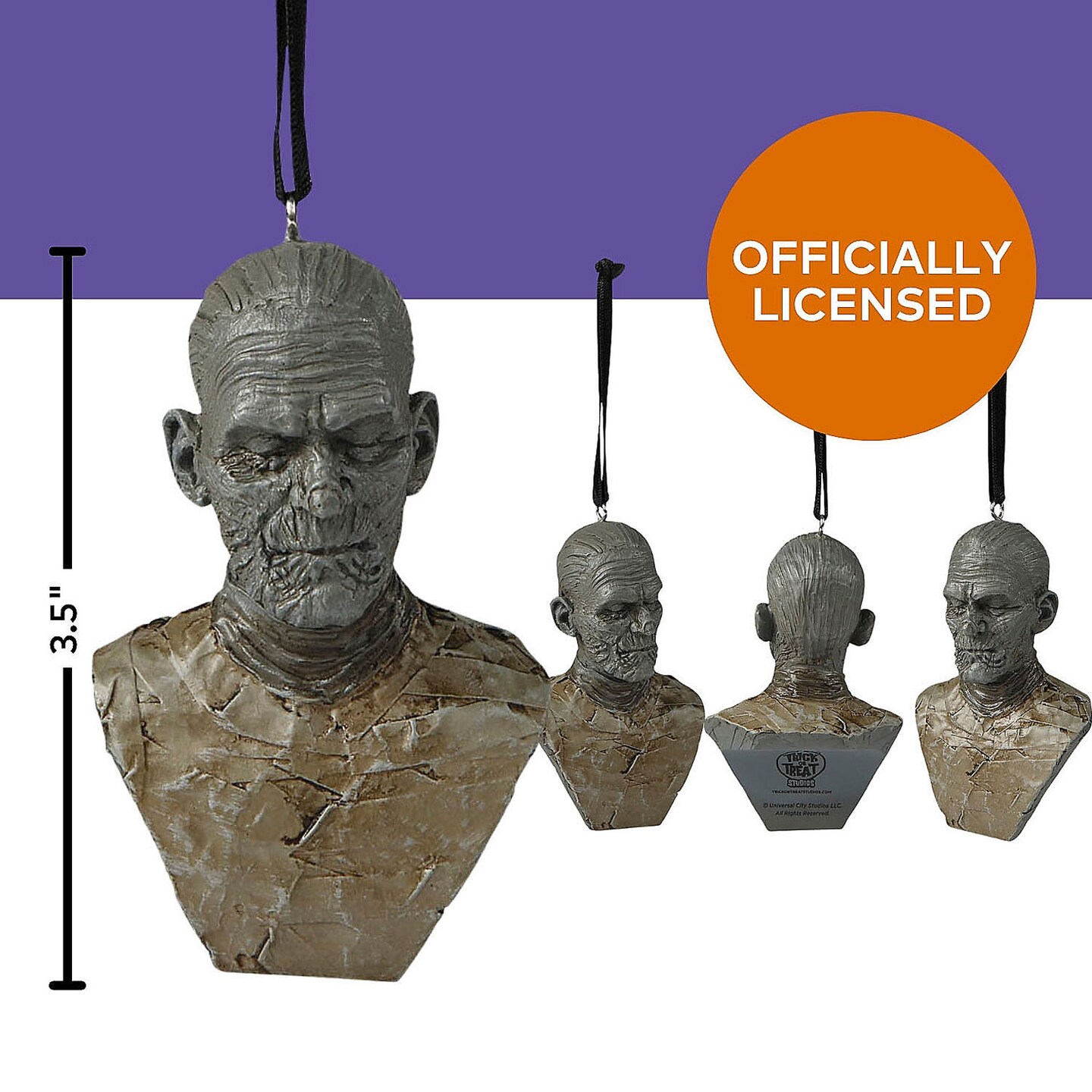 31/2&#x22; Universal Classic Monsters Curse of the Mummy Mini Bust Collectible Ornament