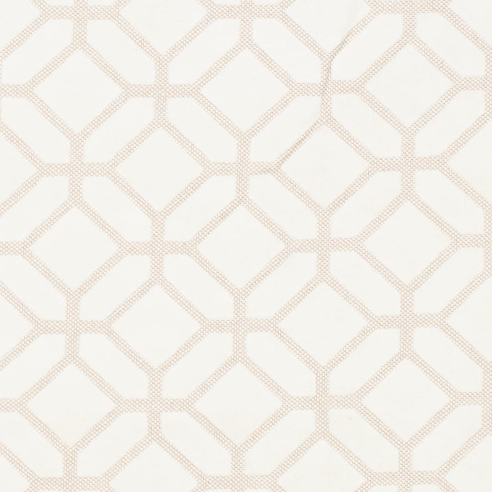 Ivory Geometric - White Ivory Abstract Geometric Upholstery Fabric 54 Inches"