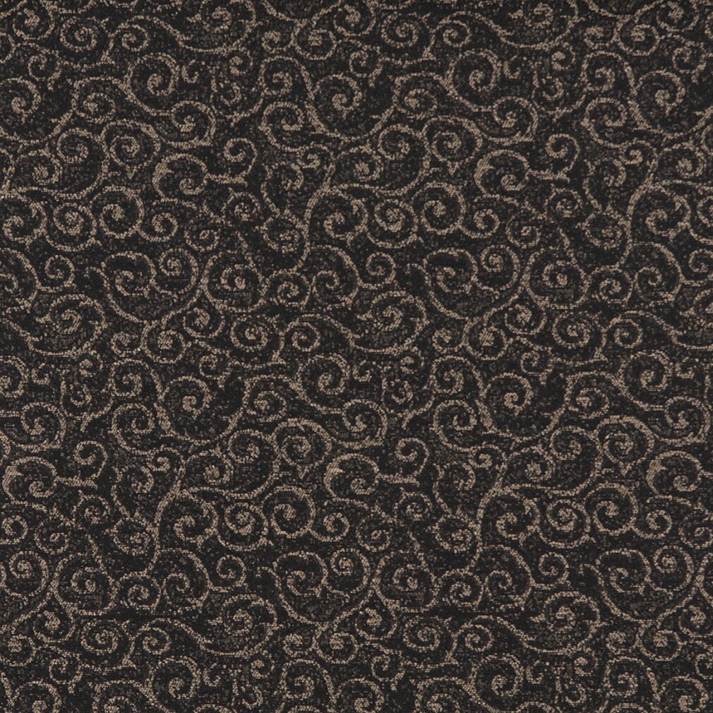Raven - Black Small Scale Upholstery Fabric 54 Inches&#x22;