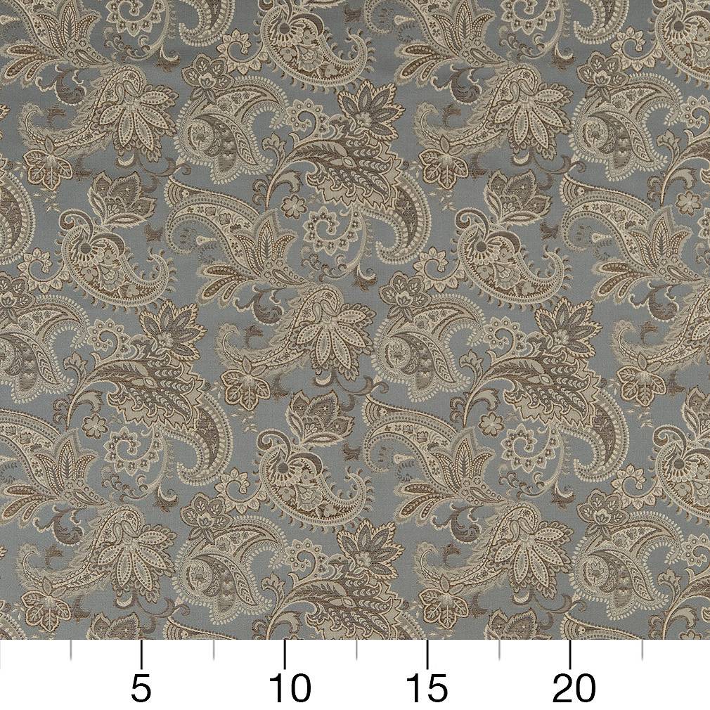 Wedgewood Paisley - Blue Floral,Paisley Upholstery Fabric 54 Inches"