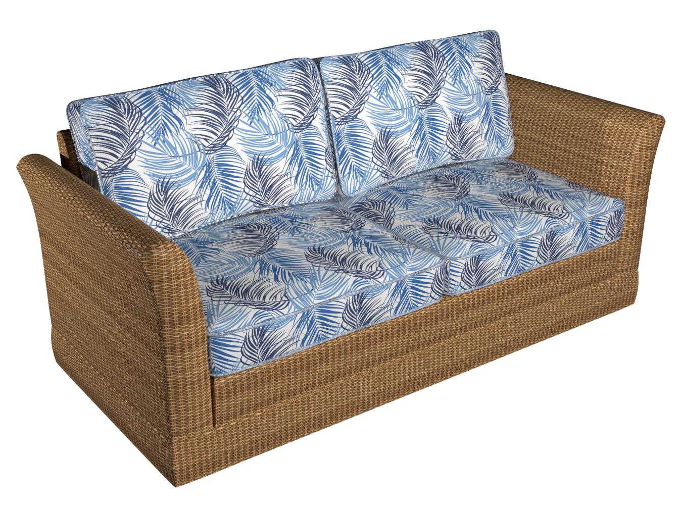 Ocean Breeze - Blue Leaves,Tropical &#x26; Botanical Upholstery Fabric 54 Inches&#x22;