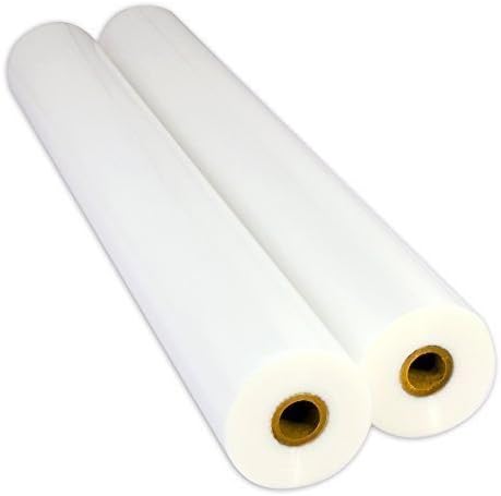 USI WrapSure Standard Thermal Roll Laminating Film, 1 Inch Core, 1.5 Mil, 27 Inches x 500 Feet, Clear Gloss, 2 Rolls