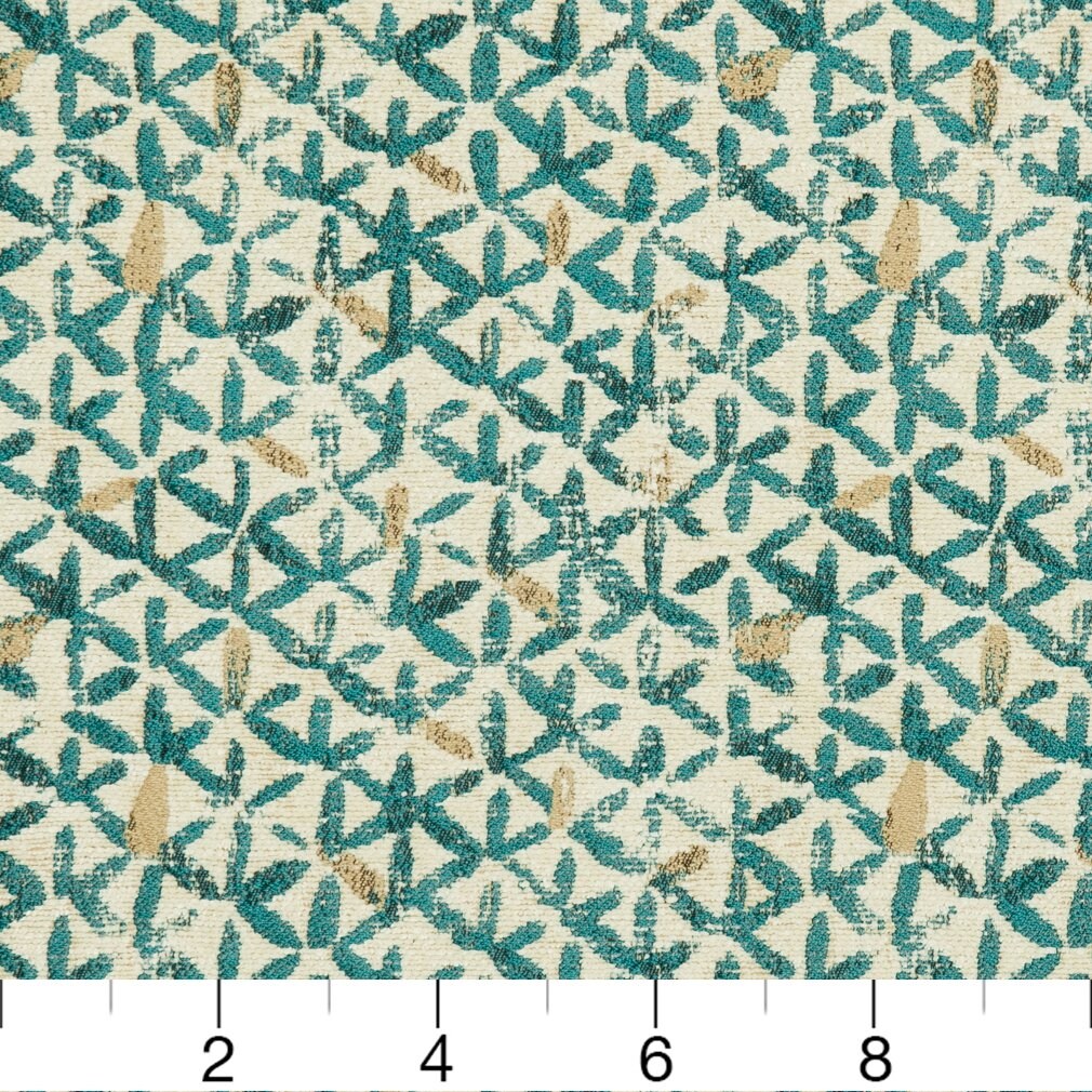 Upholstery Fabric - Aqua & Teal Abstract & Geometric Upholstery Fabric 54 Inches"