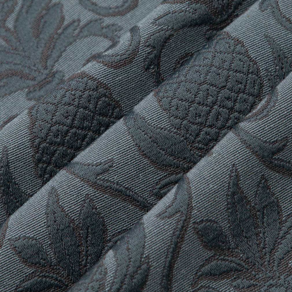 Indigo Pineapple - Blue Damask,Novelty Upholstery Fabric 54 Inches"