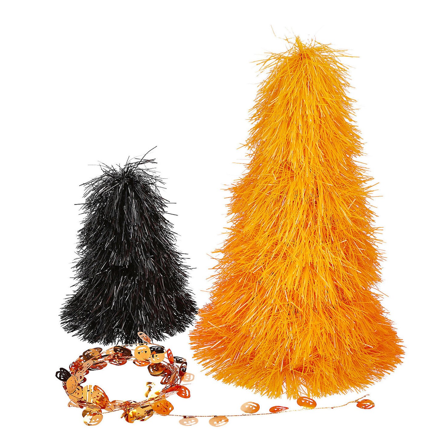 Halloween Orange Black Trees and JackOLantern Garland Decorative Set