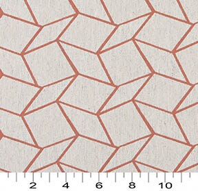 Upholstery Fabric - Coral & Peach Abstract & Geometric Upholstery Fabric 54 Inches"