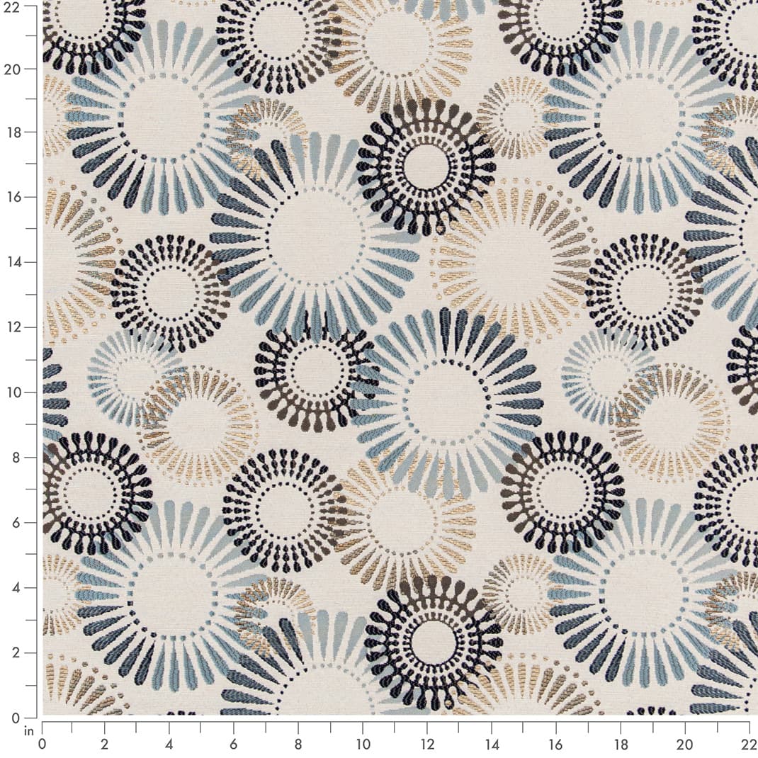 Navy - Blue Abstract &#x26; Geometric Upholstery Fabric 54 Inches&#x22;