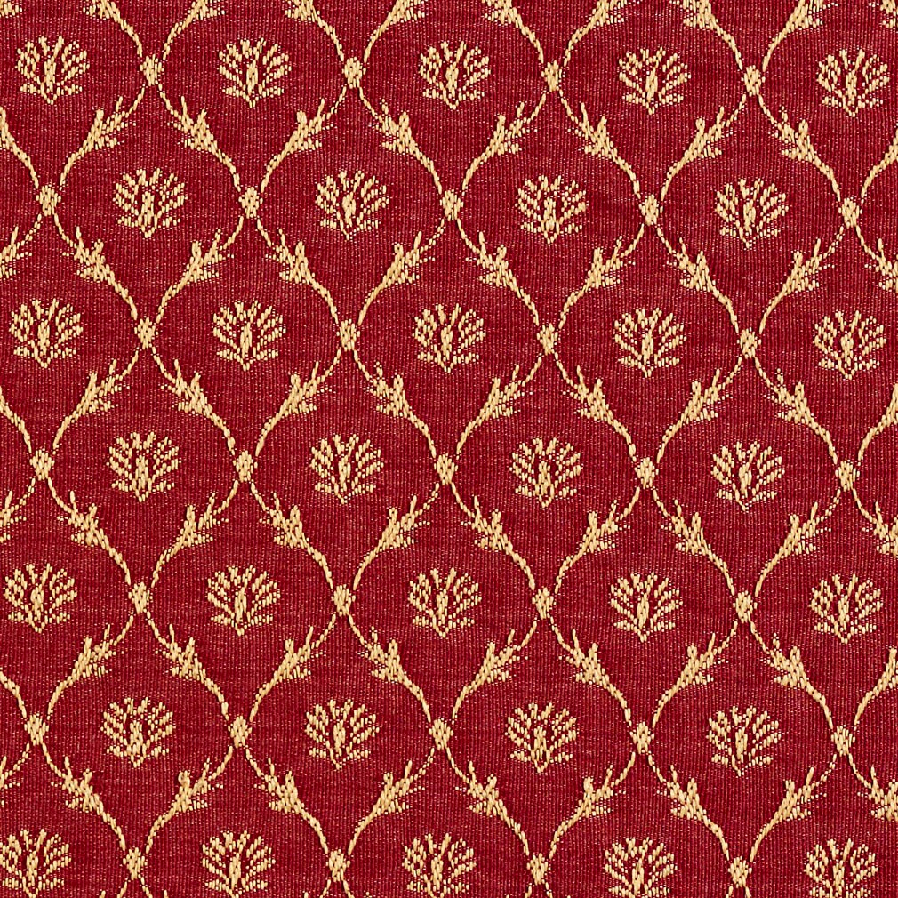 Crimson/Trellis - Red & Burgundy Abstract & Geometric,Diamonds,Small Scale Upholstery Fabric 54 Inches"