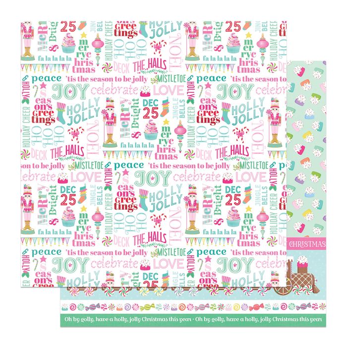 Photoplay Sugar Plum Double-Sided Cardstock 12&#x22;X12&#x22;-Sending Cheer