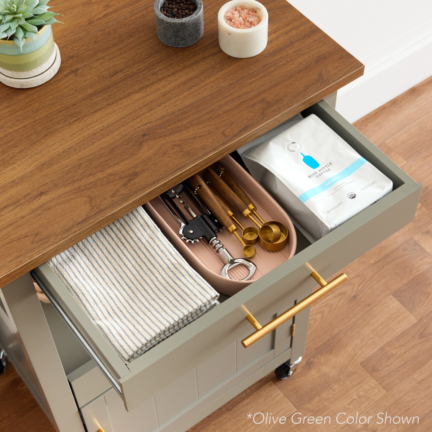 Best Choice Products Rolling Kitchen Island Cart, Single Door Cabinet w/ Drawer, Sliding Tray, Outlet