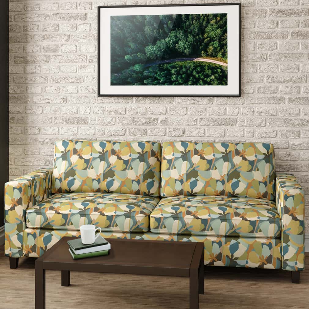 Upholstery Fabric - Green Abstract &#x26; Geometric,Floral Upholstery Fabric 54 Inches&#x22;