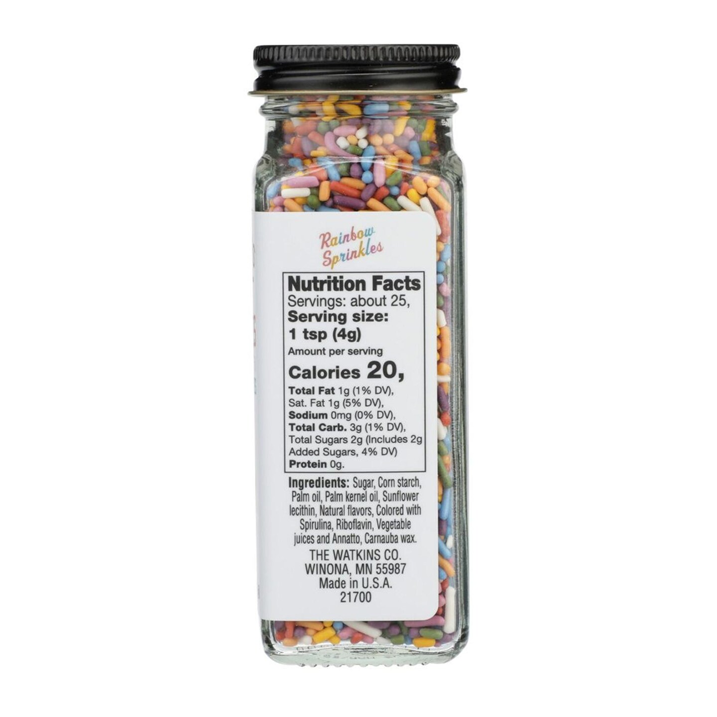 Watkins Rainbow Decorating Sprinkles, 3.4 Ounce 3 Pieces Per Case