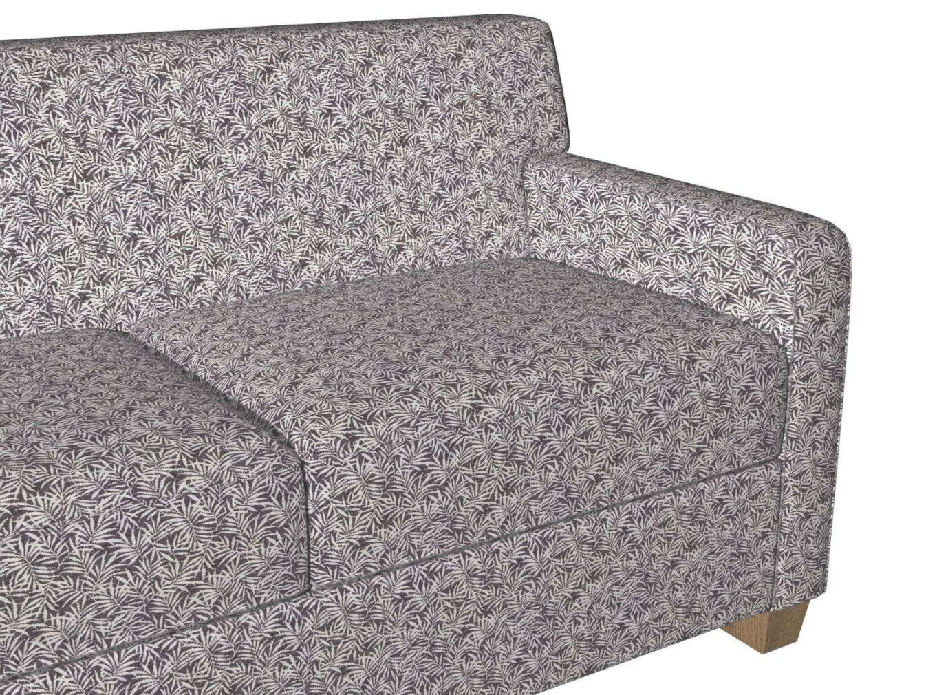 Upholstery Fabric - Grey & Silver Leaves Upholstery Fabric 54 Inches"