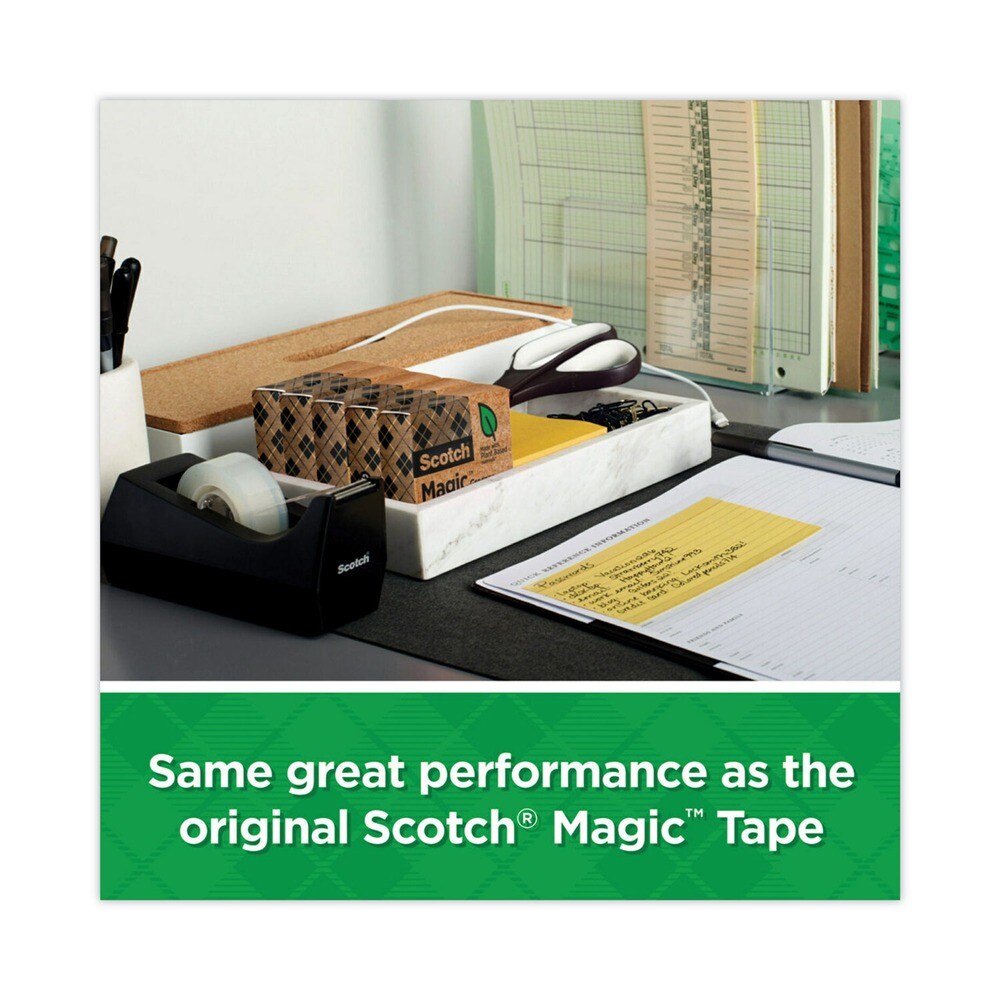 Scotch Magic 0.75 in. x 75 ft. 1 in. Core Greener Tape - Clear (12/Pack)