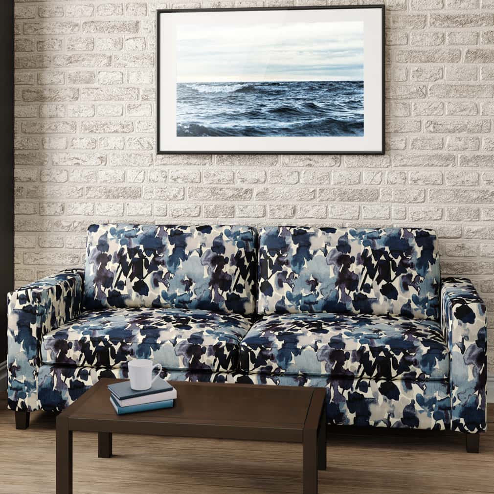 Upholstery Fabric - Blue Abstract &#x26; Geometric,Floral Upholstery Fabric 54 Inches&#x22;