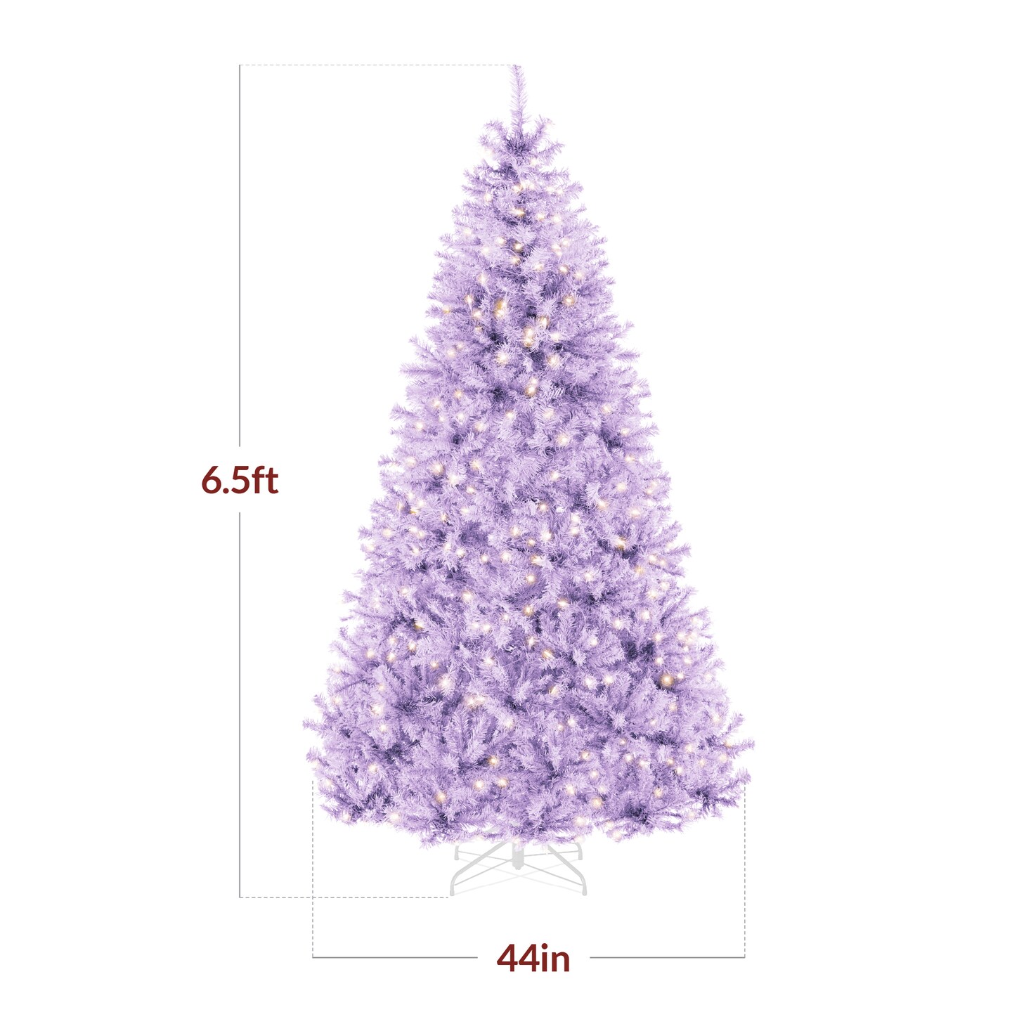 Best Choice Products Pre-Lit Lavender Christmas Tree, Artificial Full Holiday Decoration w/ Incandescent Lights