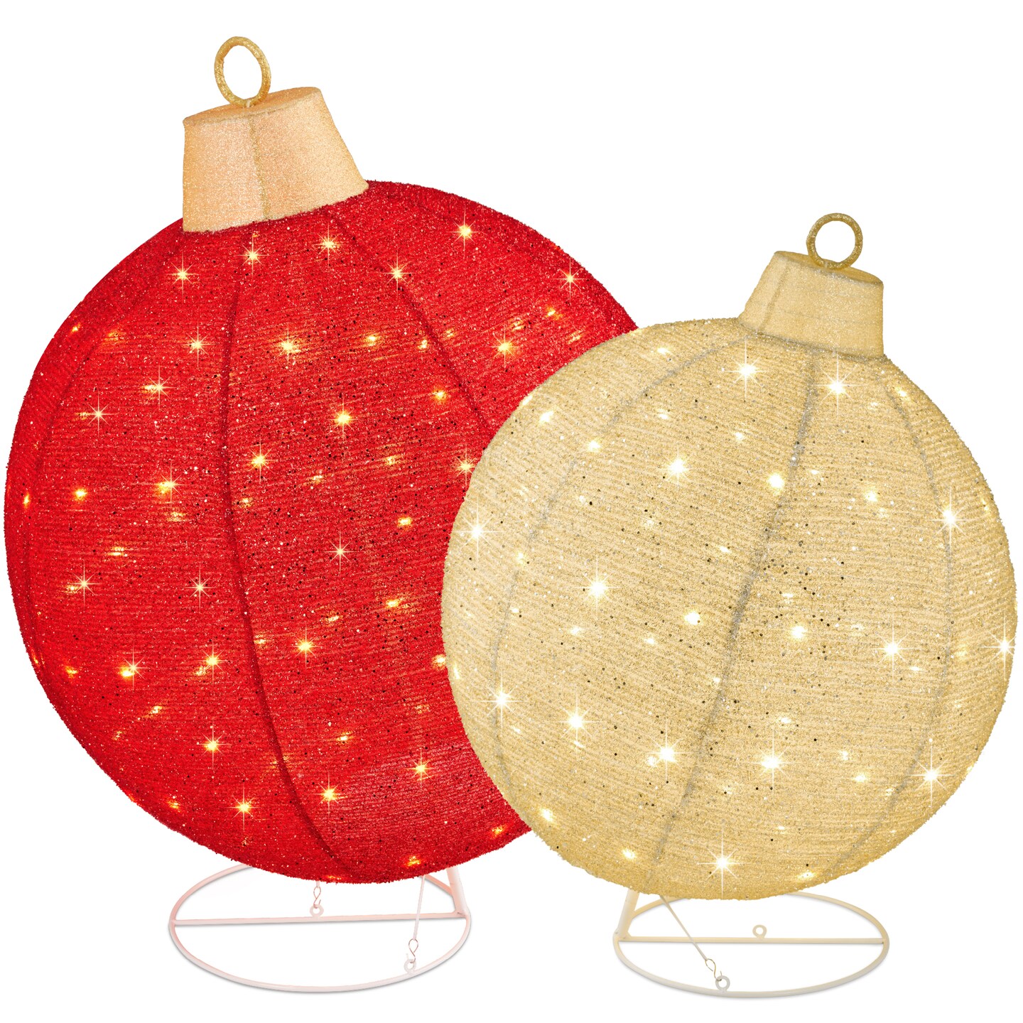 Best Choice Products 2pc Lighted Pop-Up Christmas Ornaments Outdoor Holiday Decoration w/ 220 LED Lights