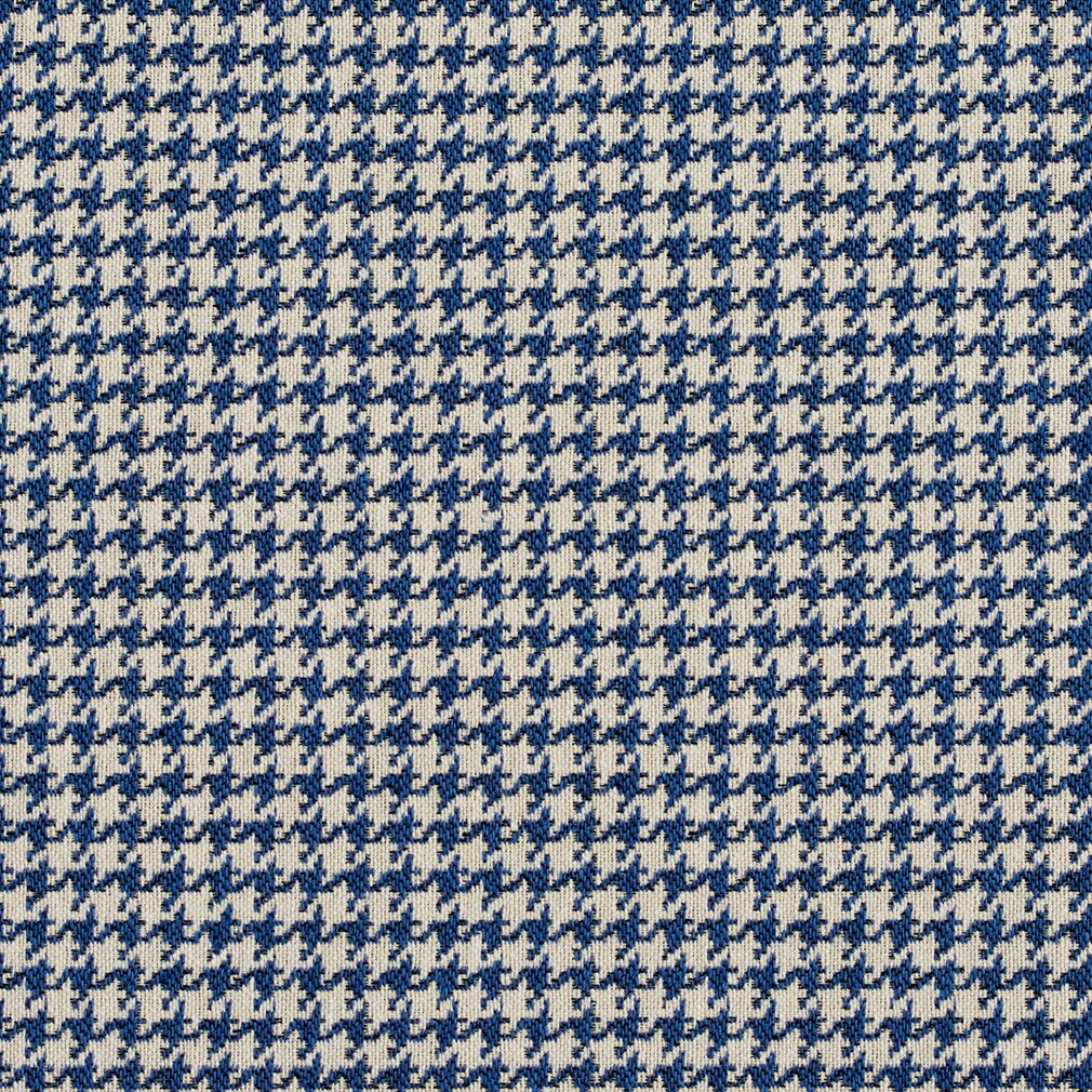 Laguna Houndstooth - Blue Check & Houndstooth,Small Scale Upholstery Fabric 54 Inches"