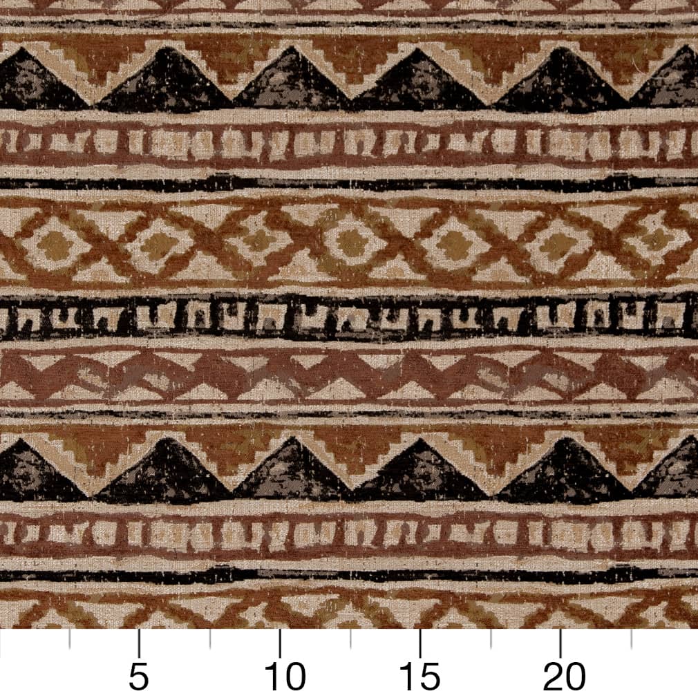 Ridge - Brown Abstract & Geometric,Global,Southwestern Upholstery Fabric 54 Inches"