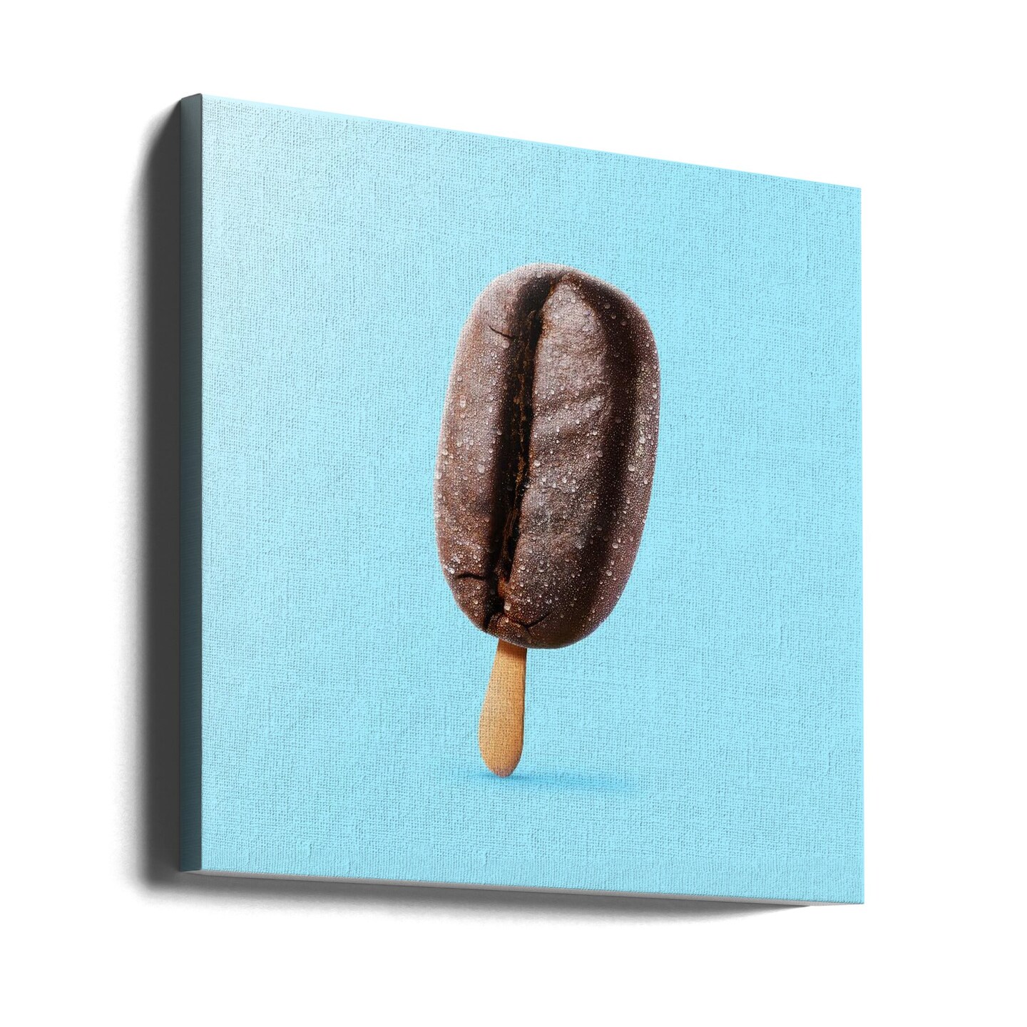 Ice Ice Coffee Square Canvas Art | Modern Home Wall Decor 24x24 Canvas - Corporate Office Art