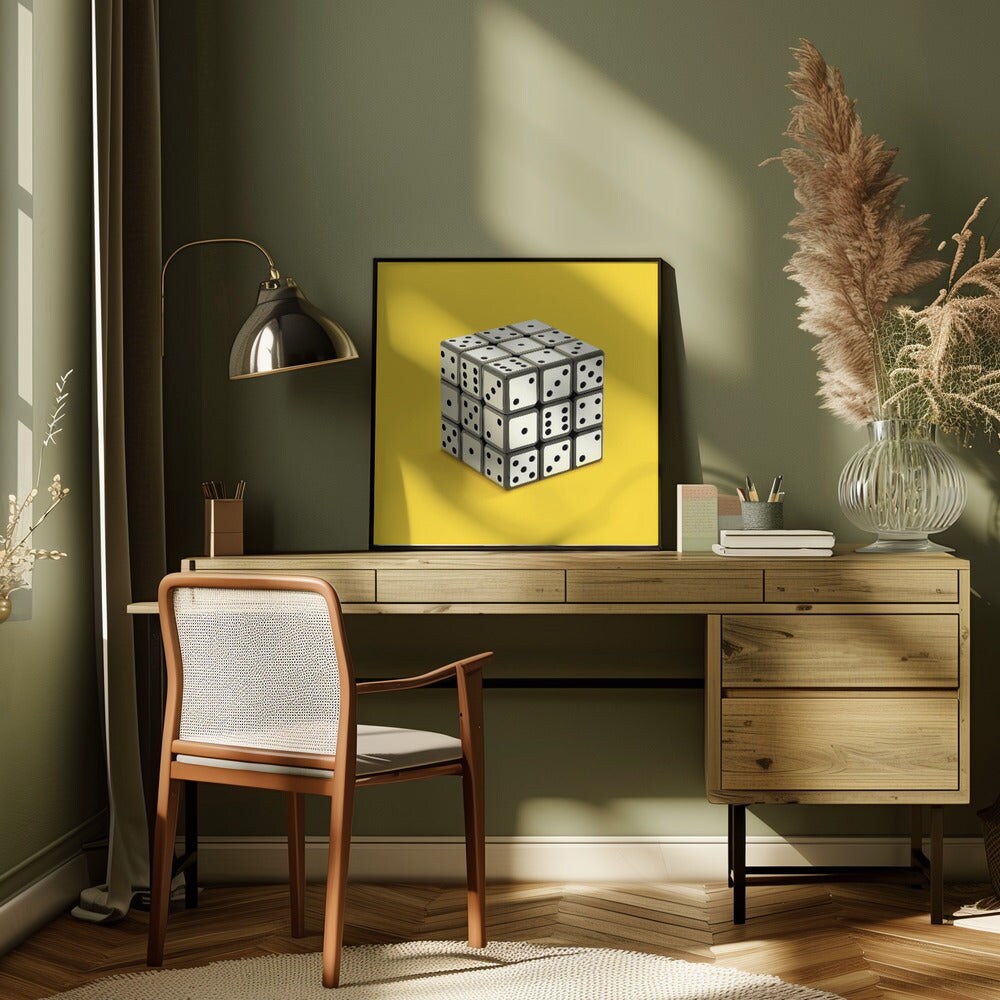 Not Rubik&#x27;s cube Square Canvas Art | Modern Home Wall Decor 24x24 Canvas - Corporate Office Art