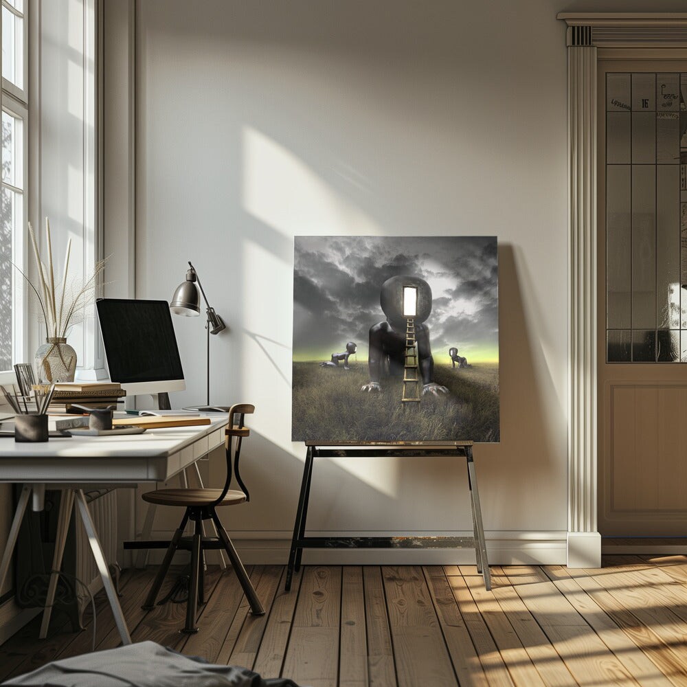 no escape Square Canvas Art | Modern Home Wall Decor 24x24 Canvas - Corporate Office Art