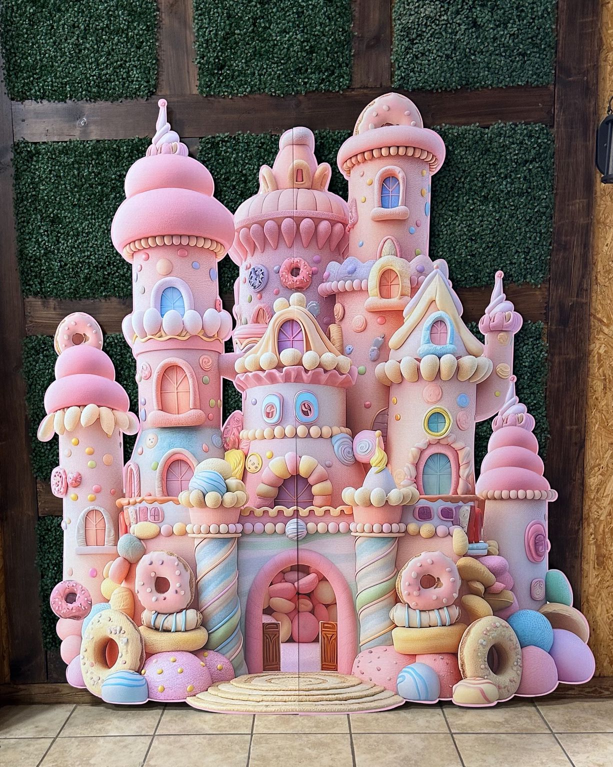 product name is H3797-98 Candy Land Inspired Castel Prop Cut out 2 Piece Panel Set