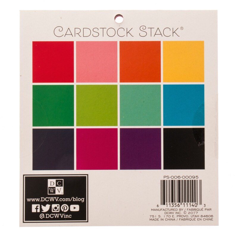 DCWV®️ MAT STACK - DCWV - 6 X 6 - BRIGHTS TEXTURED (42 SH) PS-006-00095