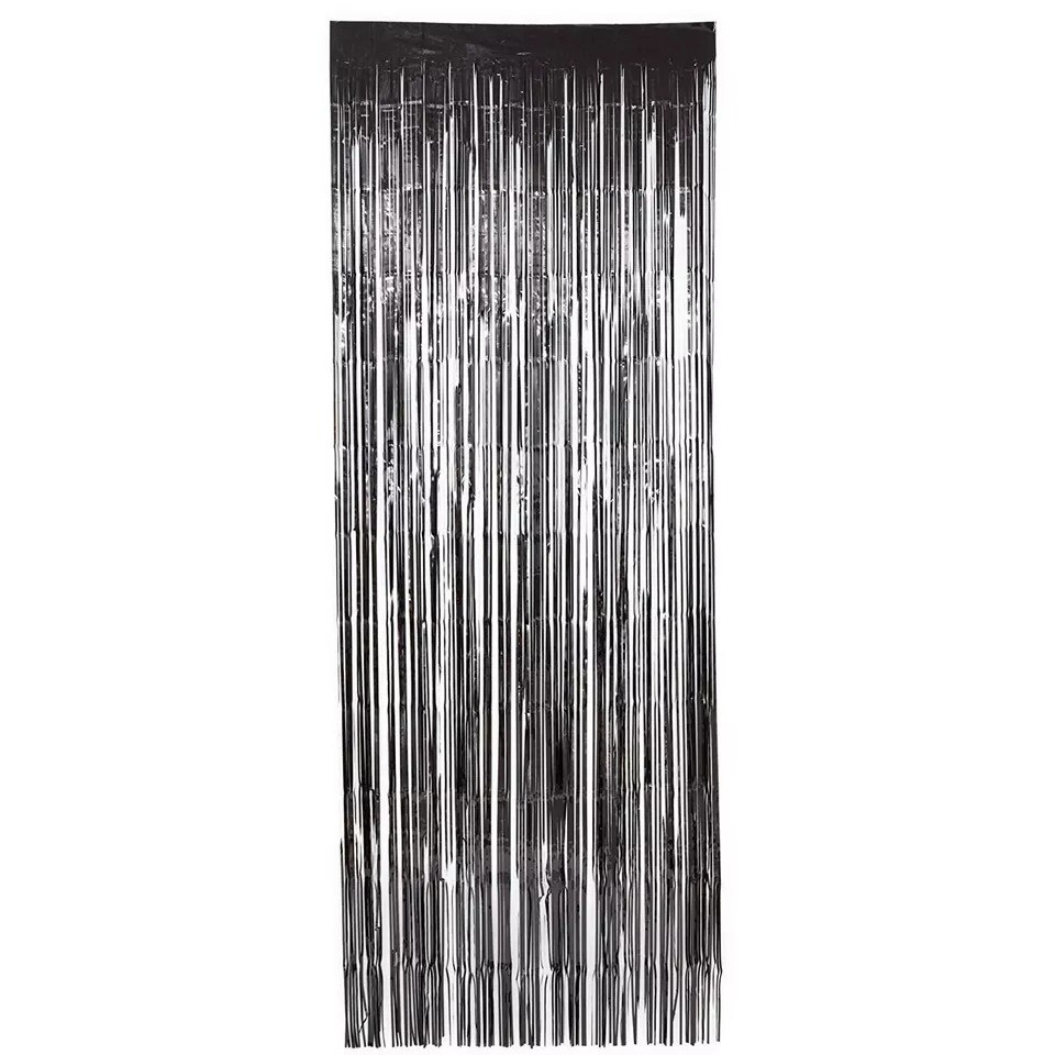 4 Pack Halloween Decorations, Foil Fringe Door Curtains for Party Wedding 35x93"