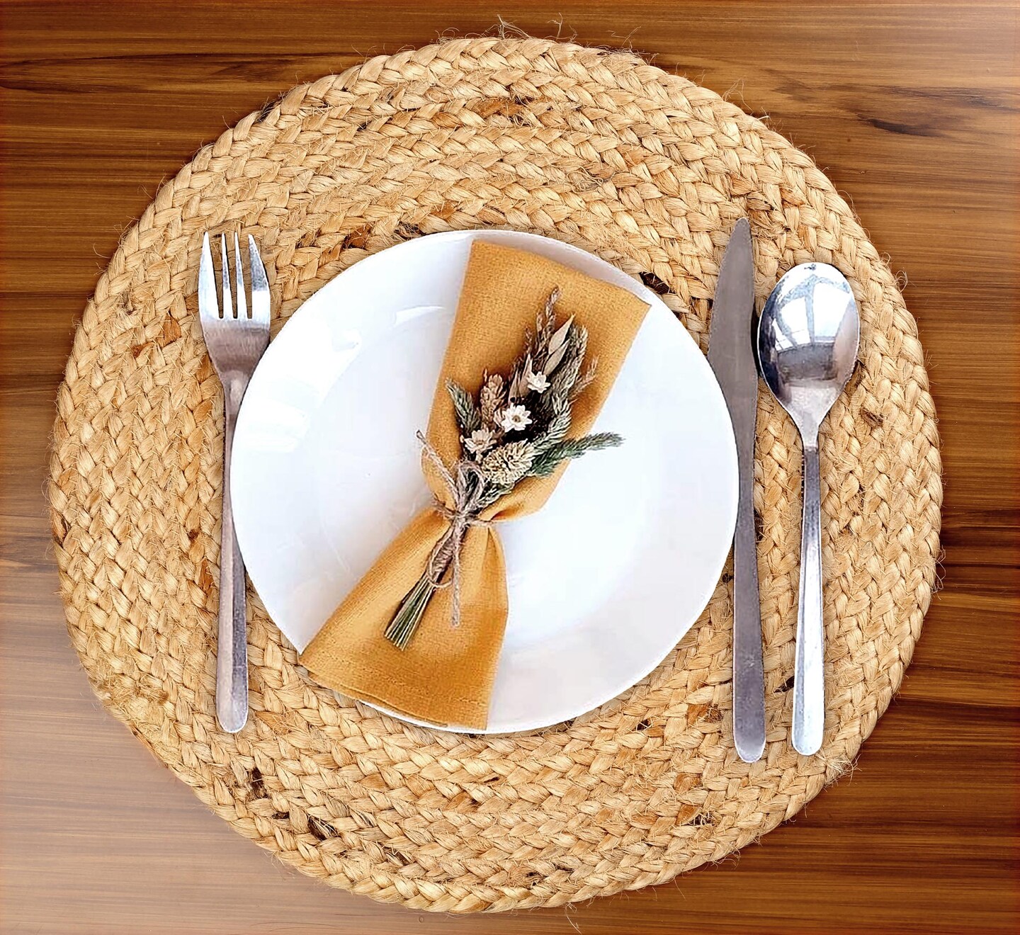 Handmade Natural Cotton Placemats (Set of 4 or 6) offers - Round