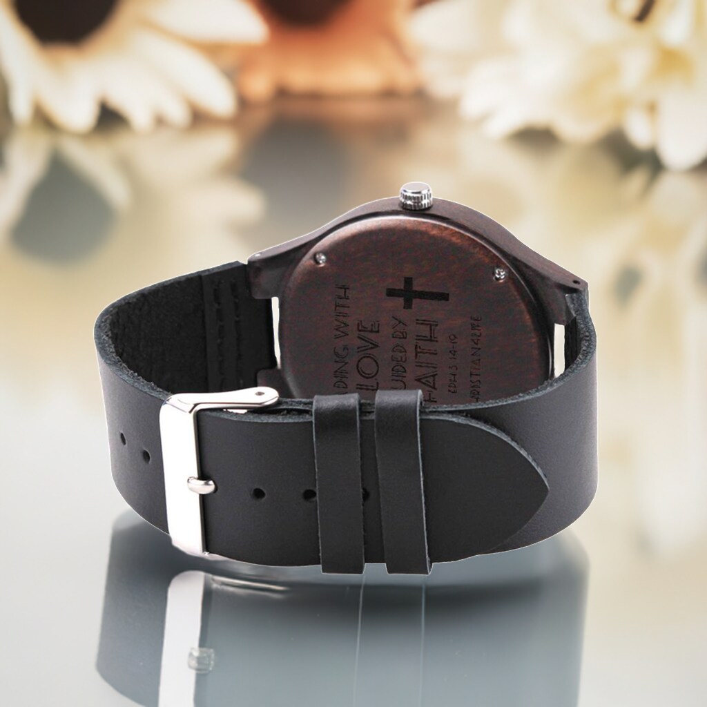 Leading with Love Engraved Wooden Watch - image8
